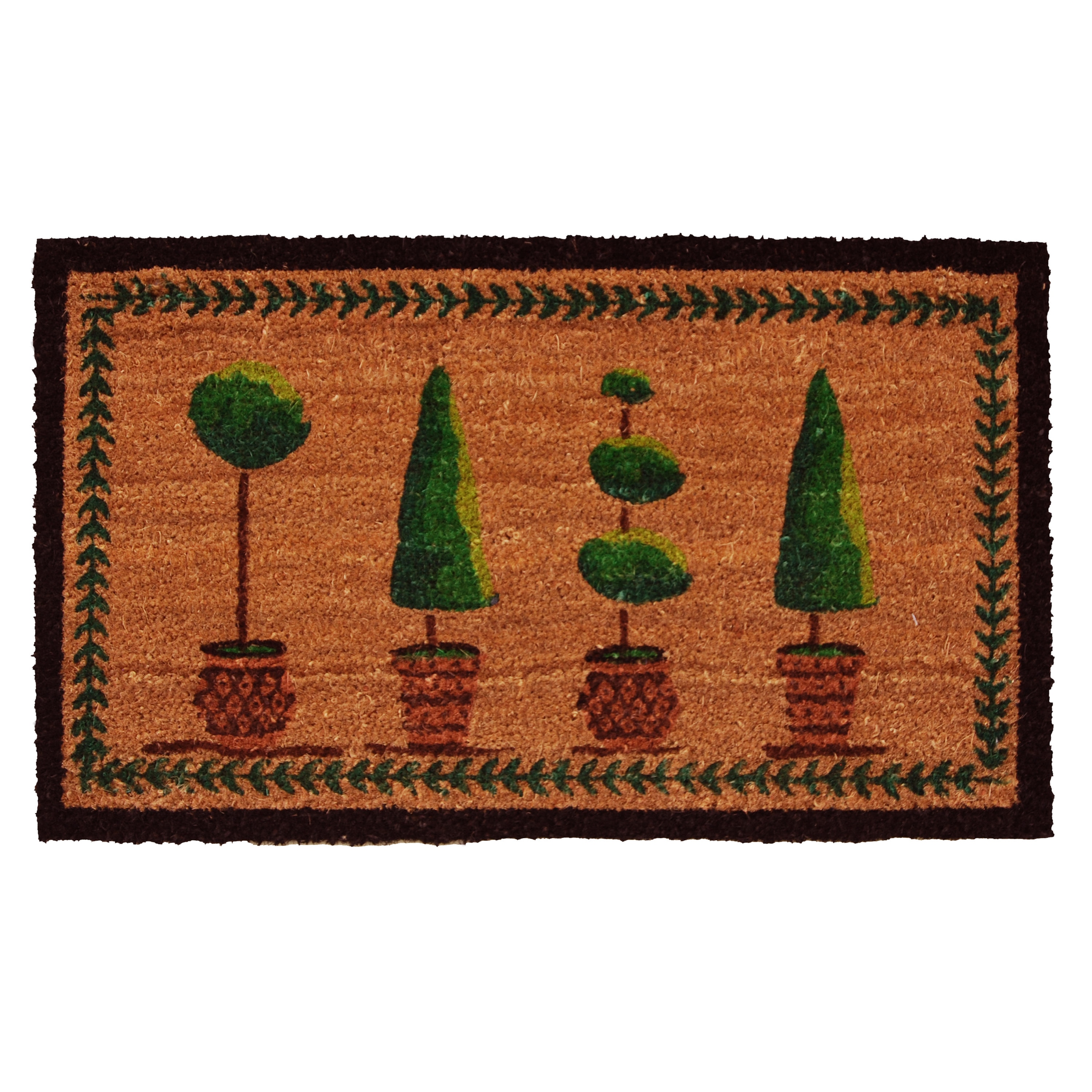 Callowaymills 120741729 1-ft x 2-ft Multi Coir/Vinyl Rectangular Indoor or outdoor Decorative Door mat