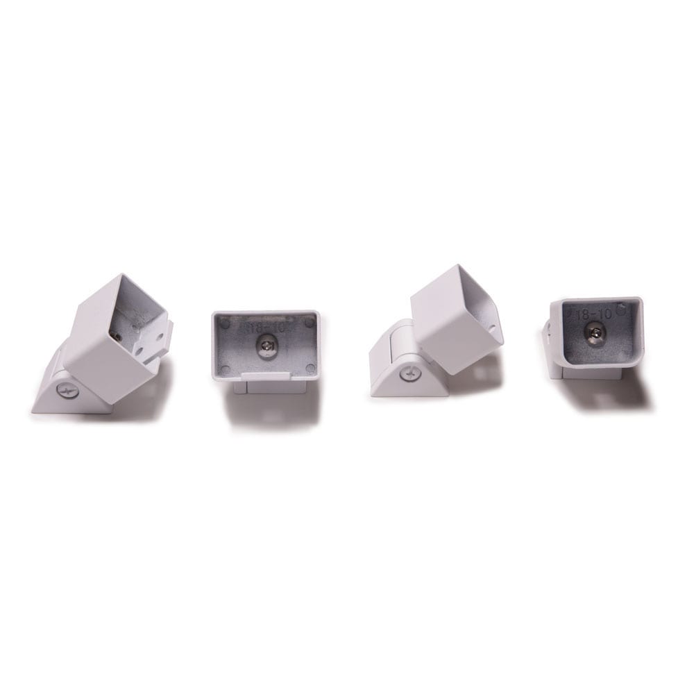 Deckorators 1.5-in x 2.5-in Pre-assembled Pre-assembled White Aluminum Stair connector 4 -Pack #351135