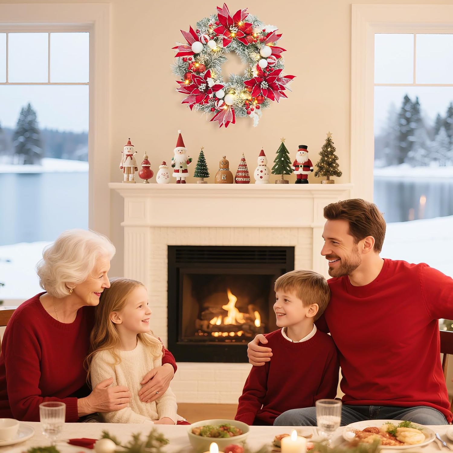 Qeetex JXNAG-PHK-34Q73L89 Artificial-Christmas-Wreaths - View #2