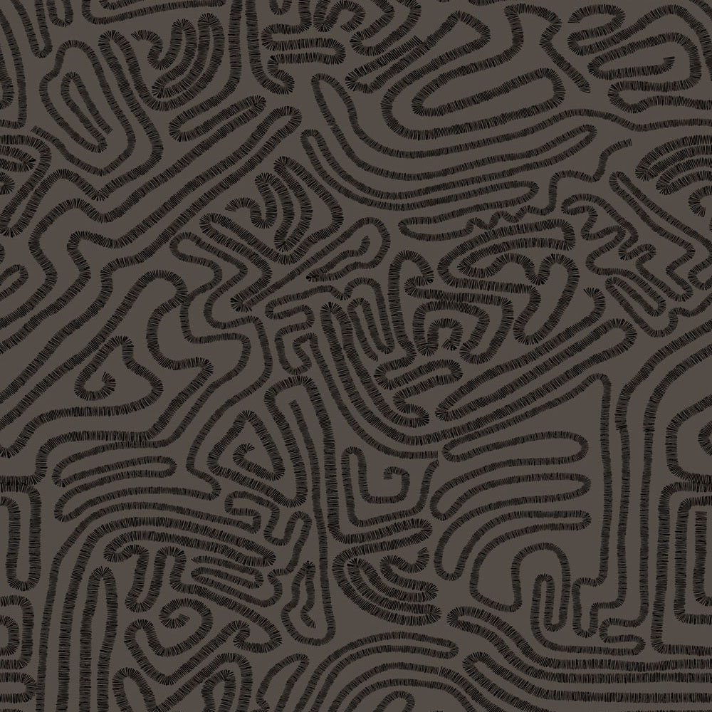 Tempaper SK15094 28-Sq. Feet Black Vinyl Abstract Self-adhesive Peel and Stick Wallpaper