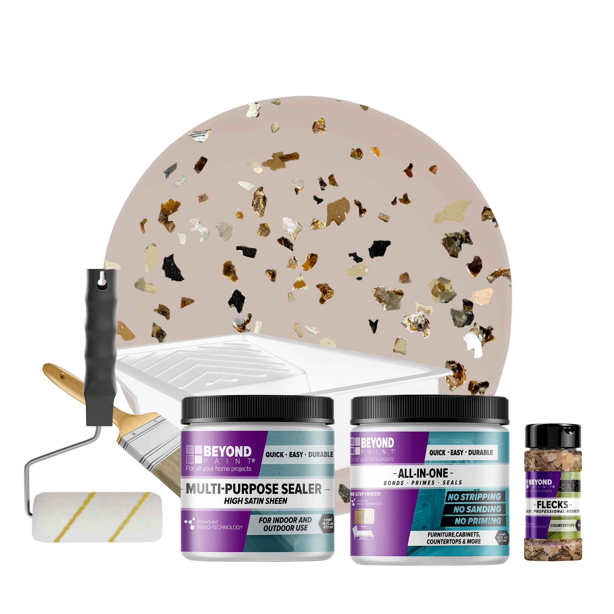 Beyond Paint BP62B Oxford Bronze Countertop Fleck Kit in Sand
