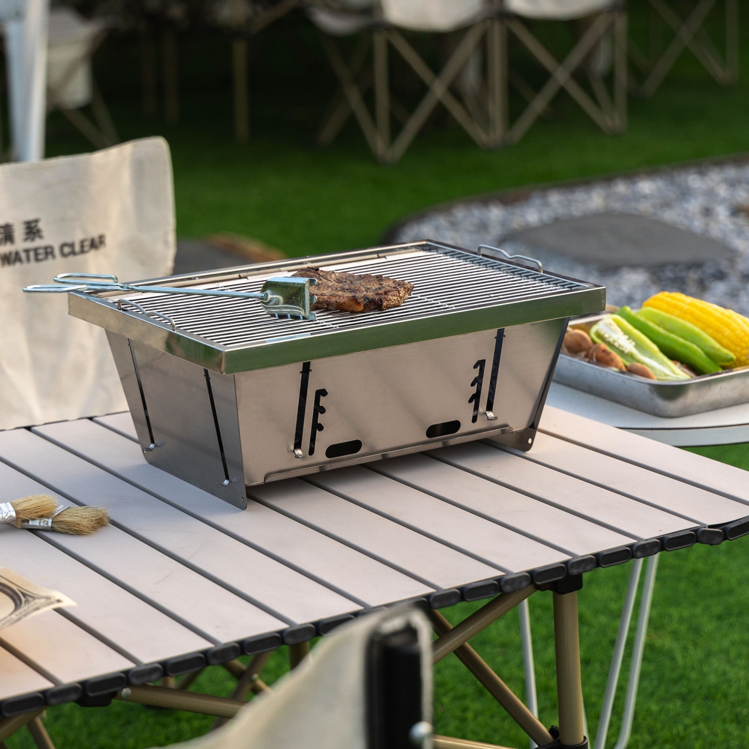 Streamdale Furniture Streamdale Portable Outdoor Charcoal BBQ Set #W853P220596