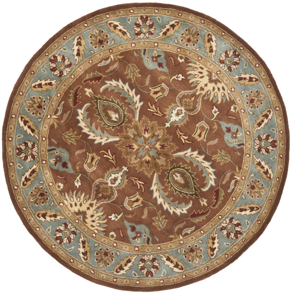 Safavieh Heritage Patnam 2 x 16 Brown/Blue Indoor Floral/Botanical Oriental Handcrafted Runner