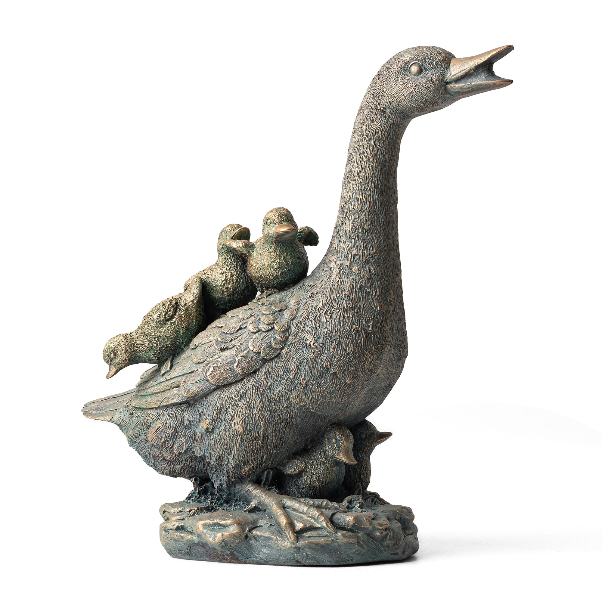 Glitzhome 2025400062 15-in H x 6.5-in W Gray Garden Statue