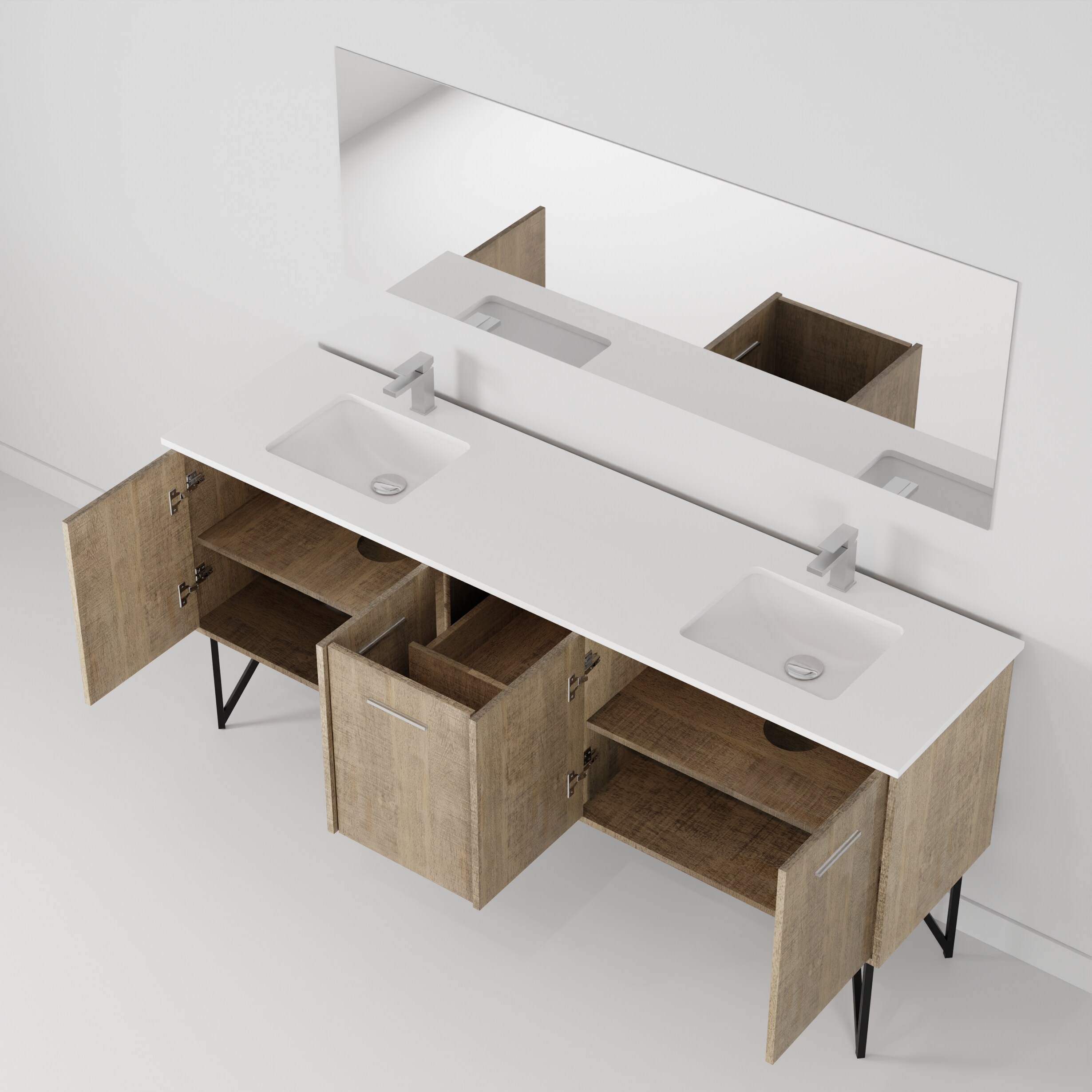 Lexora LLC80DKSOSM70FGM Bath-Vanity-Combo - View #7