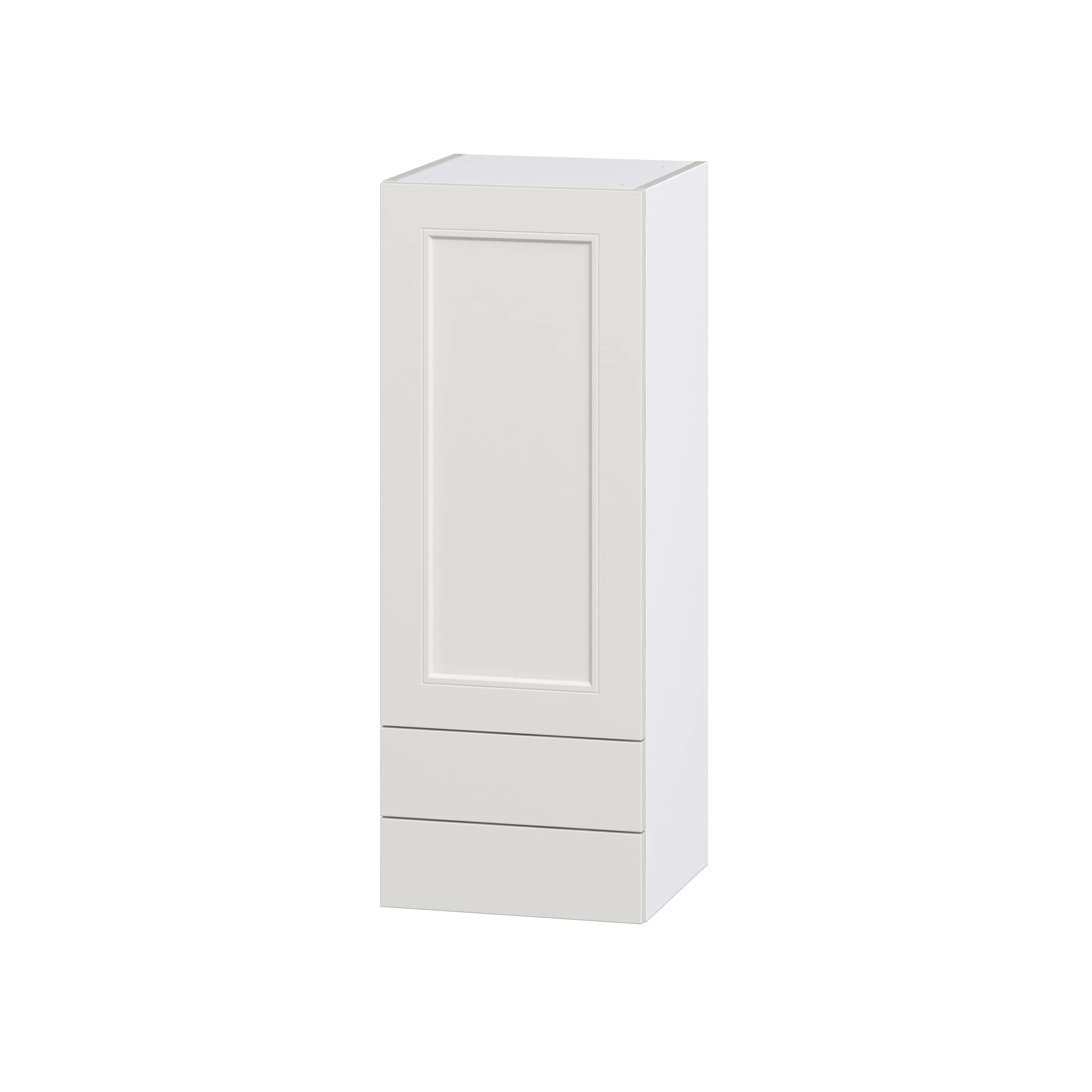 Hugo&Borg DSW1540B(L/R)-BE Belcourt 15-in W x 40-in H x 14-in D Painted Light Gray 2 -Drawers Wall Fully assembled Cabinet (Recessed Panel Shaker)