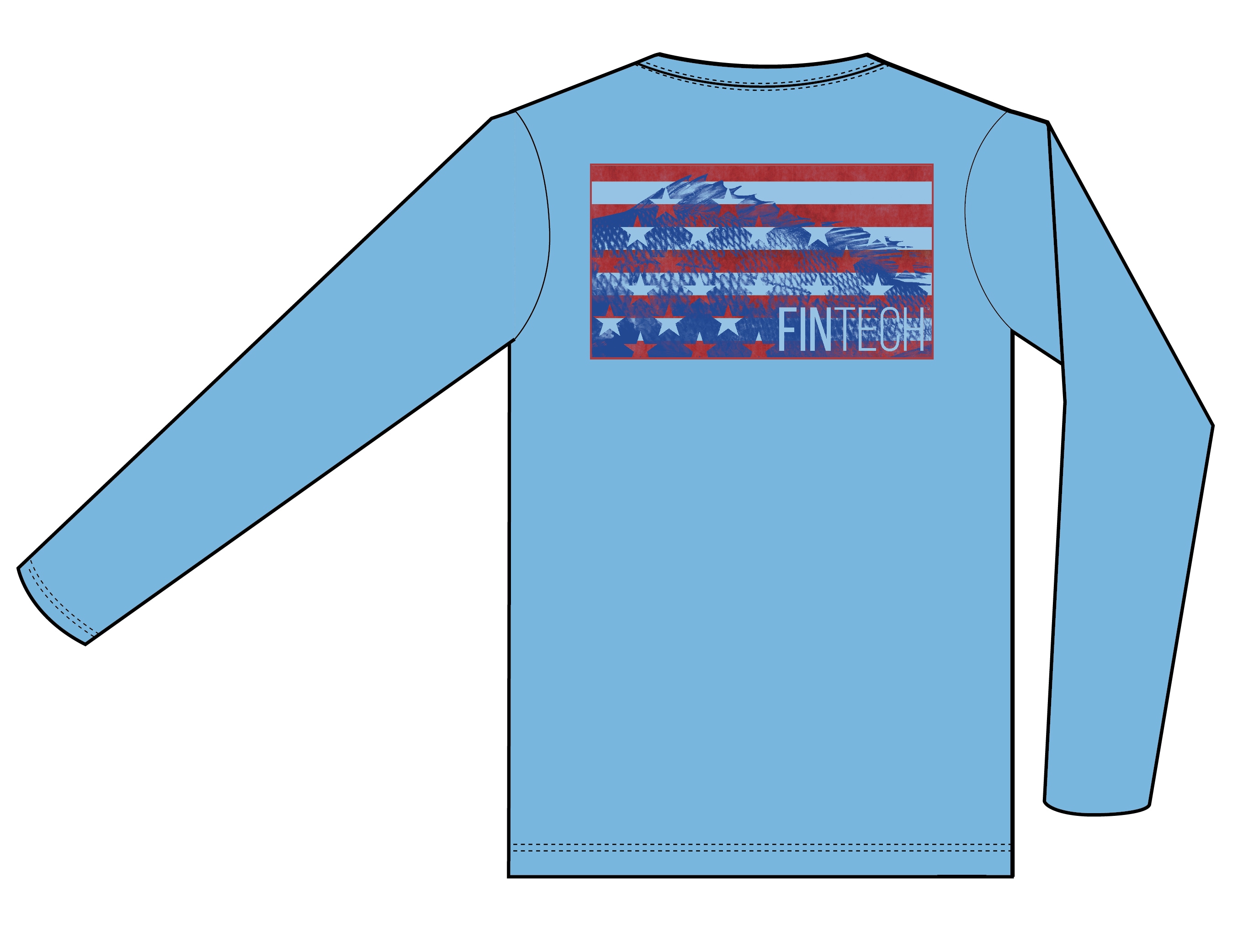 FINTECH Men's Long Sleeve Graphic T-shirt (3Xl) in the Tops