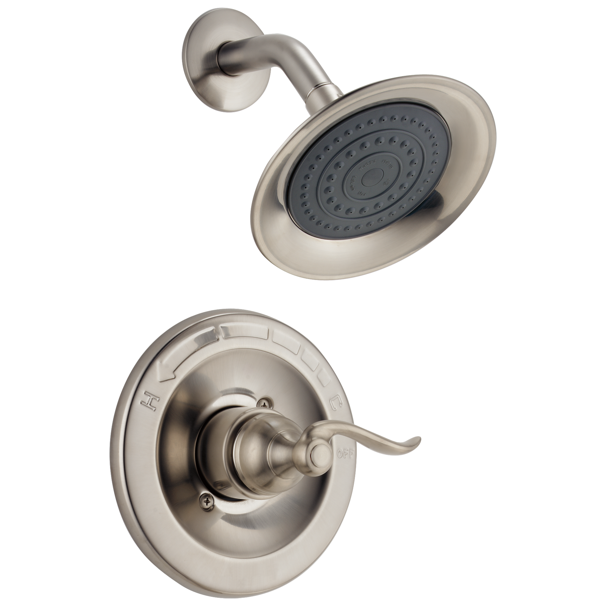 Delta BT14296-SS Windemere Stainless 1-handle Single function 6.0-in Round Shower Faucet with Valve