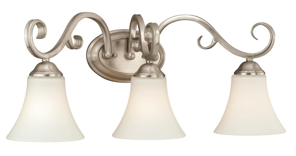 Cascadia W0198 Belleville 3-Light Satin Nickel Transitional Vanity Light