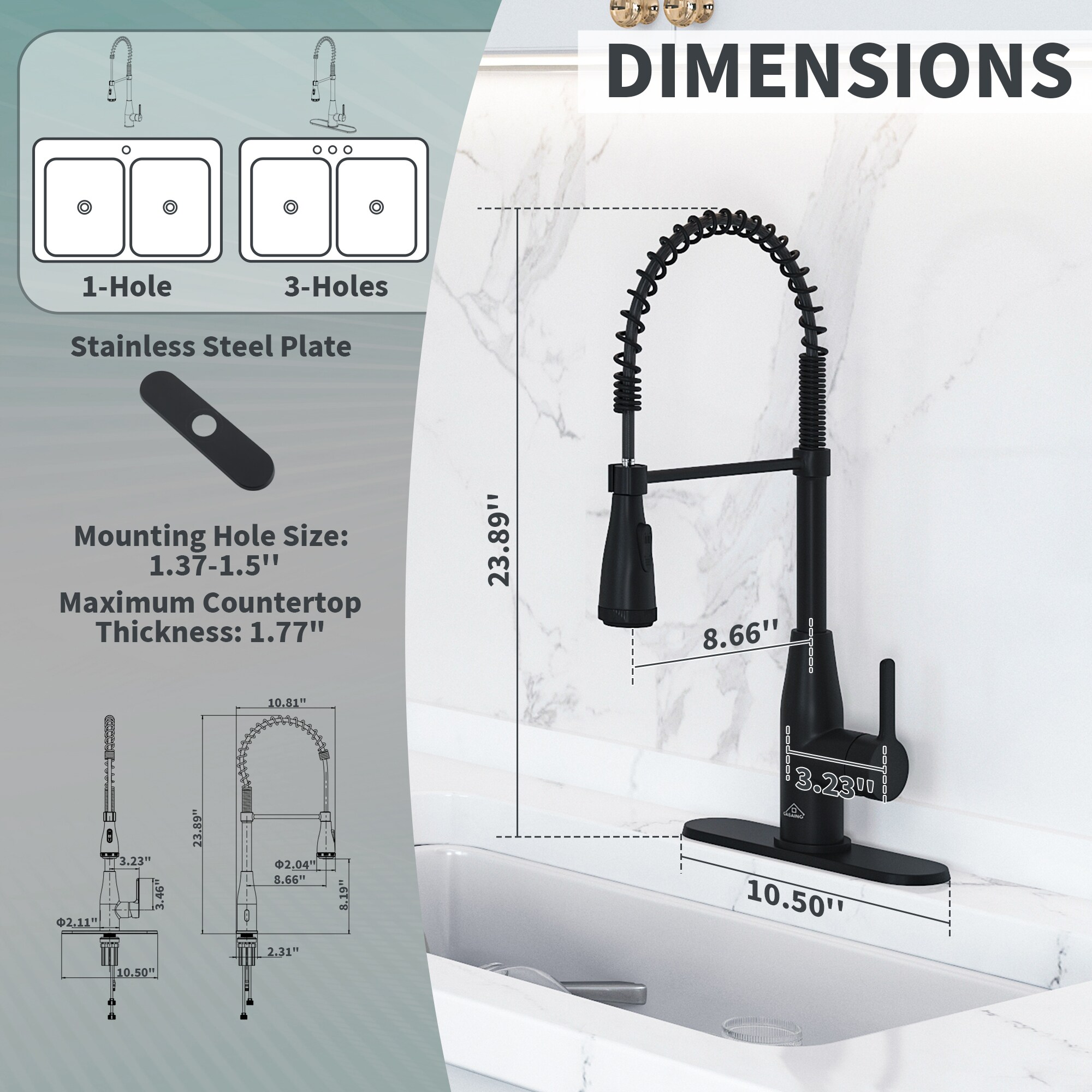Mondawe MO9705NSDT-8 Kitchen-Faucets - View #8