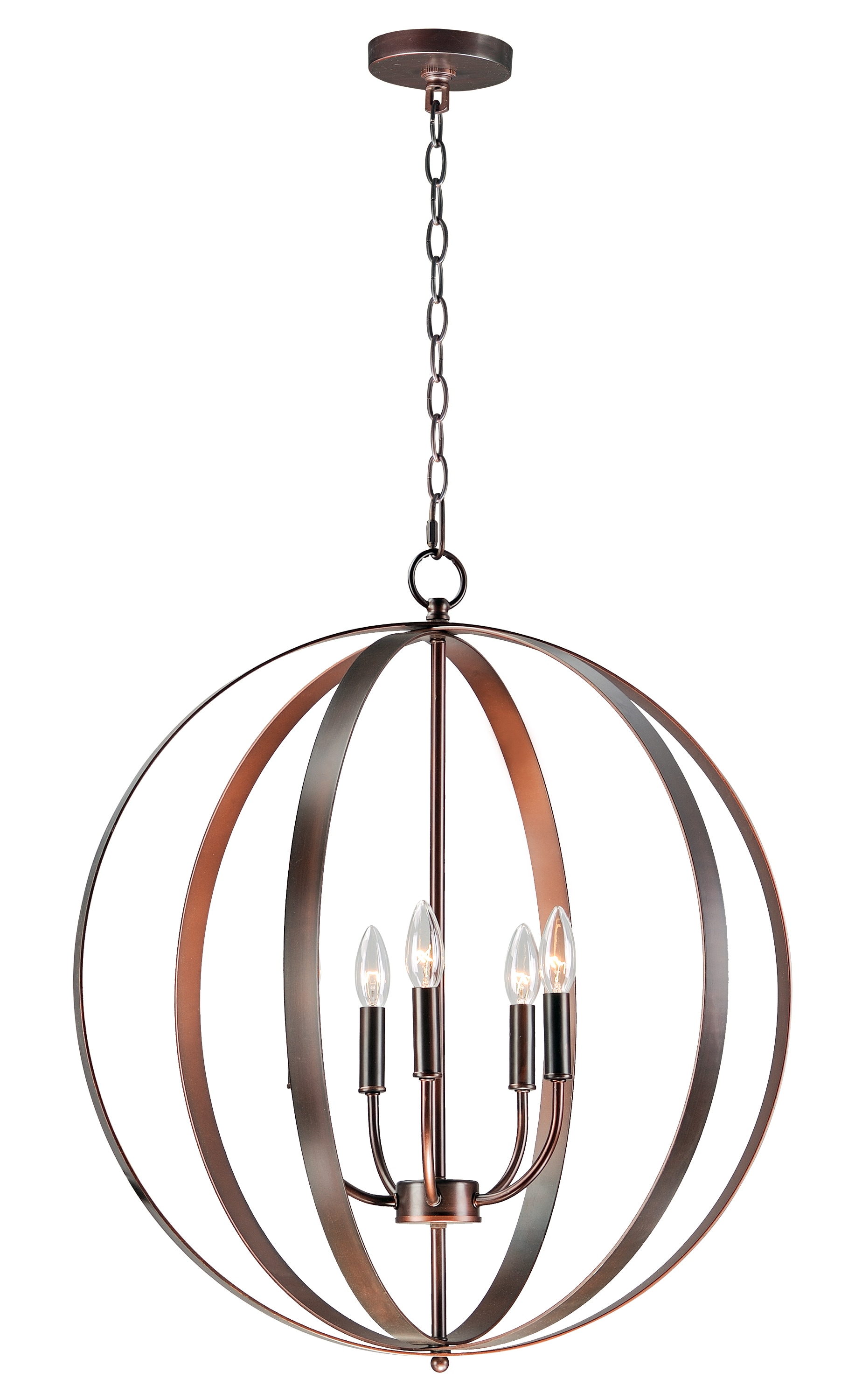 Maxim Lighting 10032OI Provident 5 -Light Oil Rubbed Bronze Modern/contemporary Globe Large Hanging Pendant light