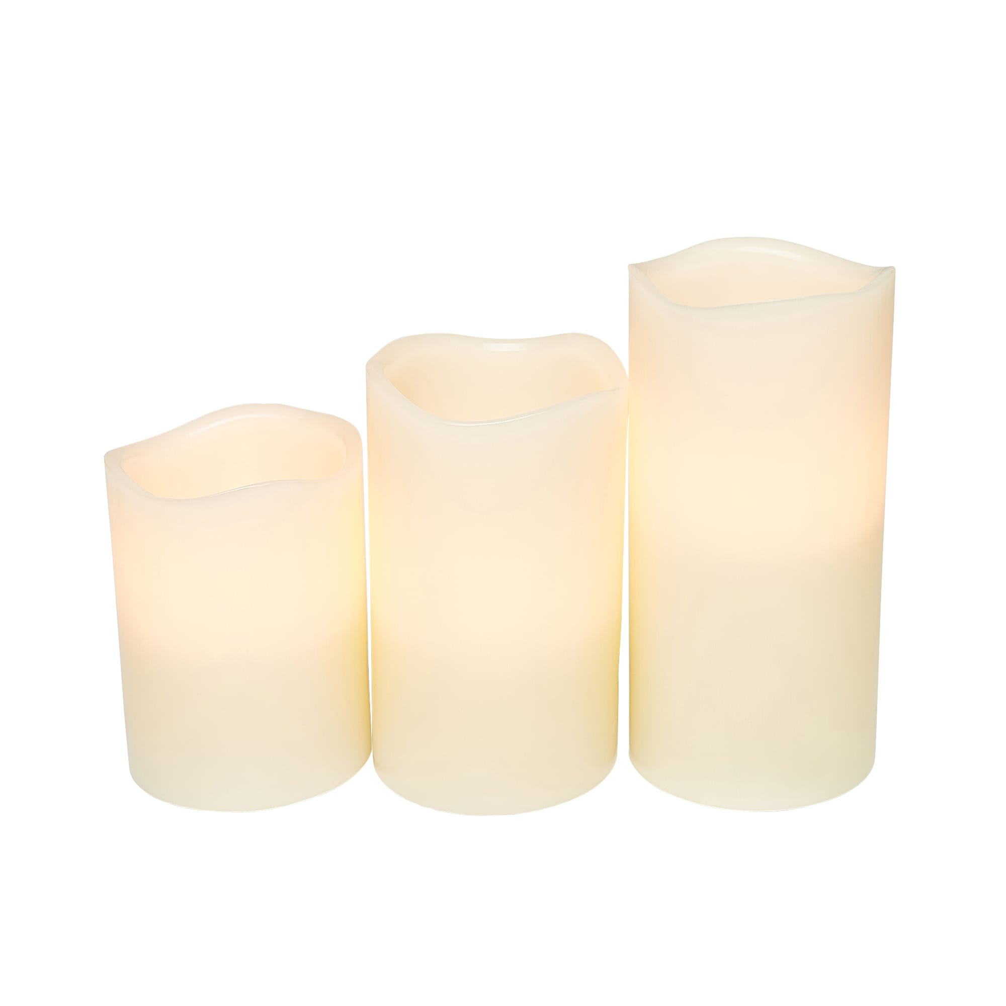 Wax Luminaries Candles (3 diameter by 6, 7, 8.5 Tall)