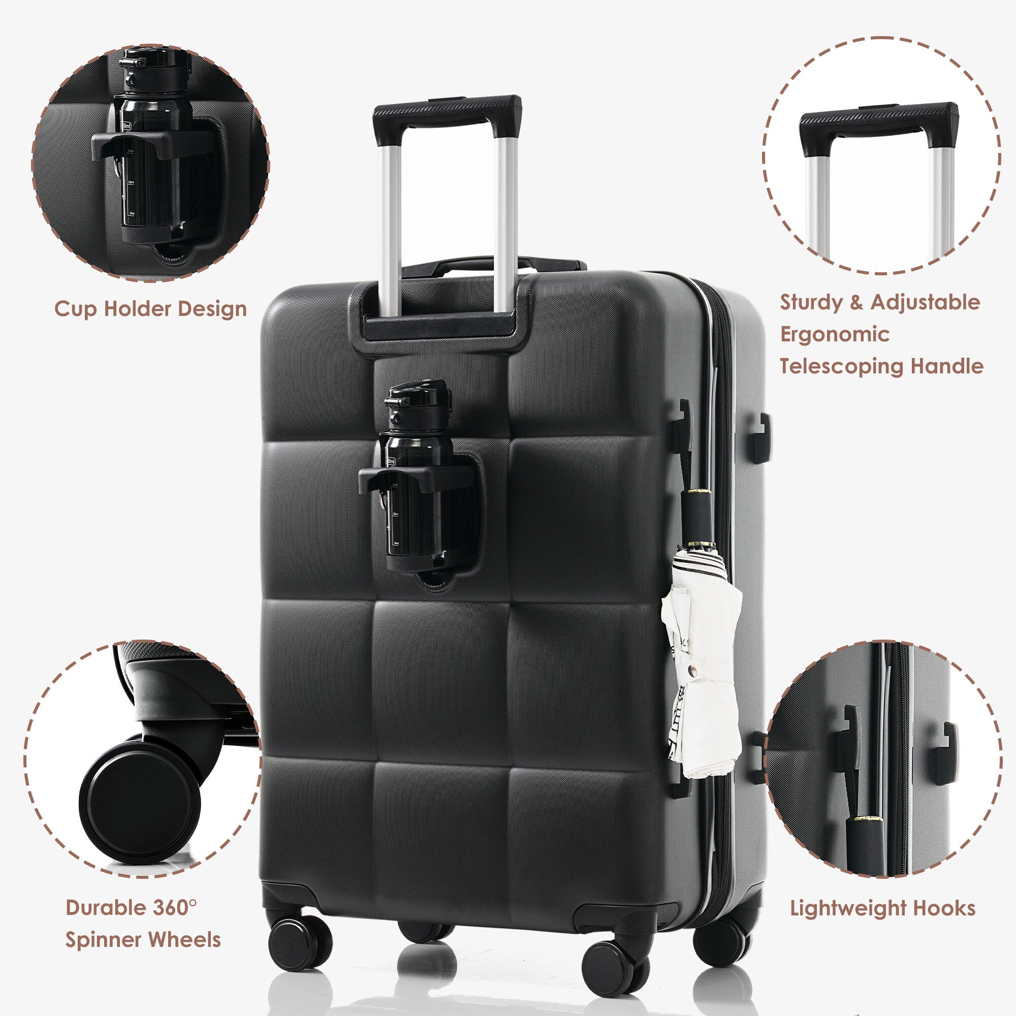 SINOFURN SYD9600005BL Luggage-And-Luggage-Sets - View #2