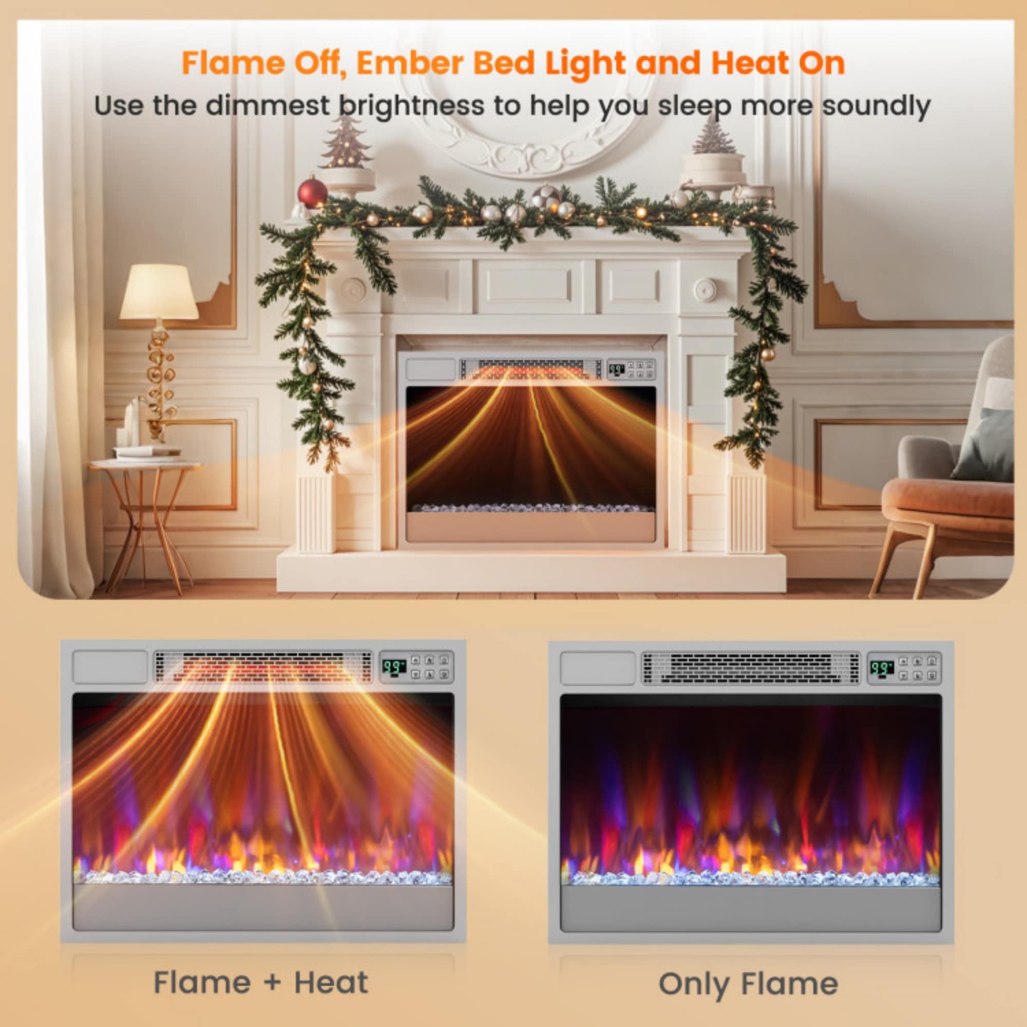 LUCKY ONE LO-FP10834USSL Electric-Fireplaces - View #7