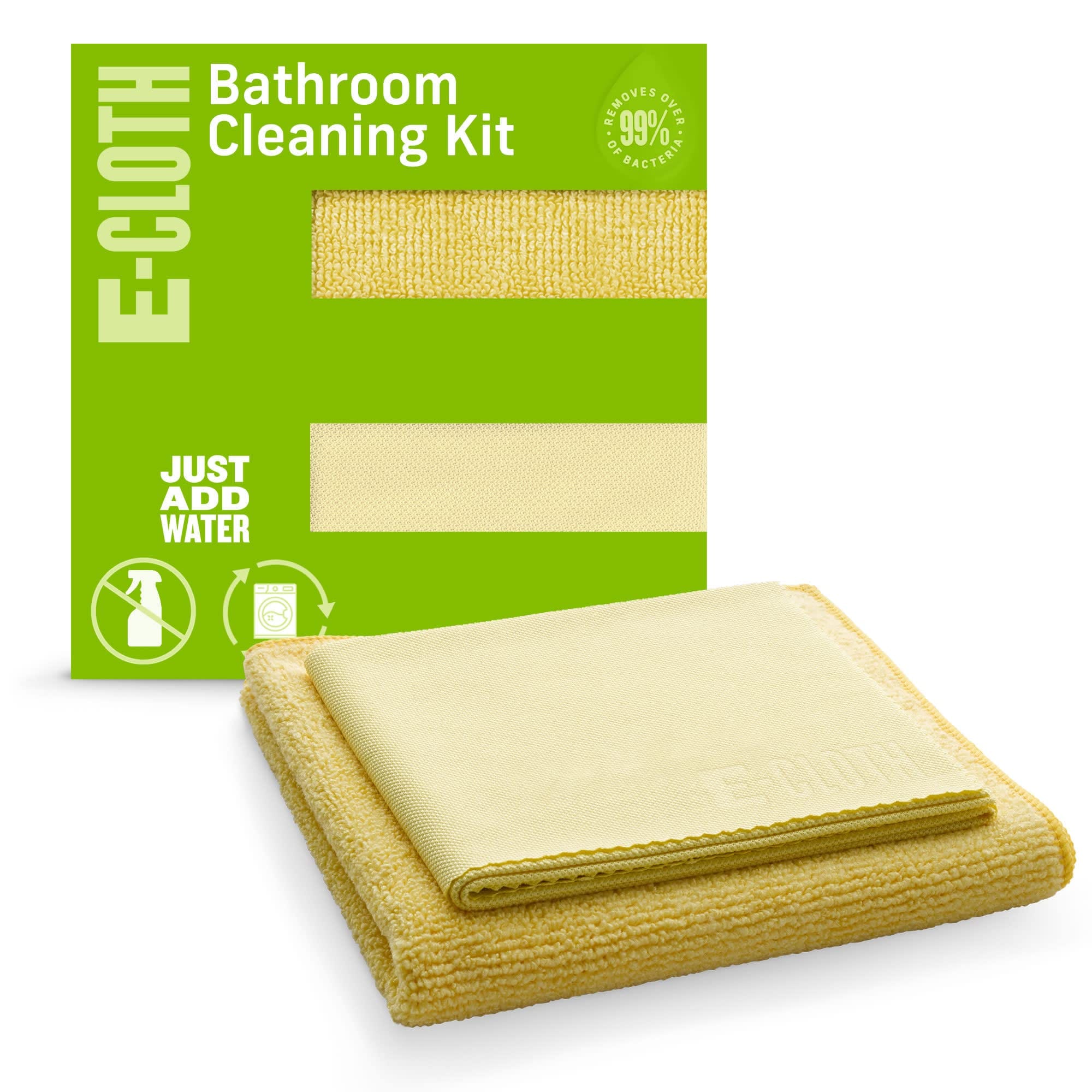 E-Cloth  Bathroom Microfiber Cleaning Cloth - Premium High-Absorbency Towel for Shower Bathtub Surfaces Washable Reusable 100-Wash Guarantee