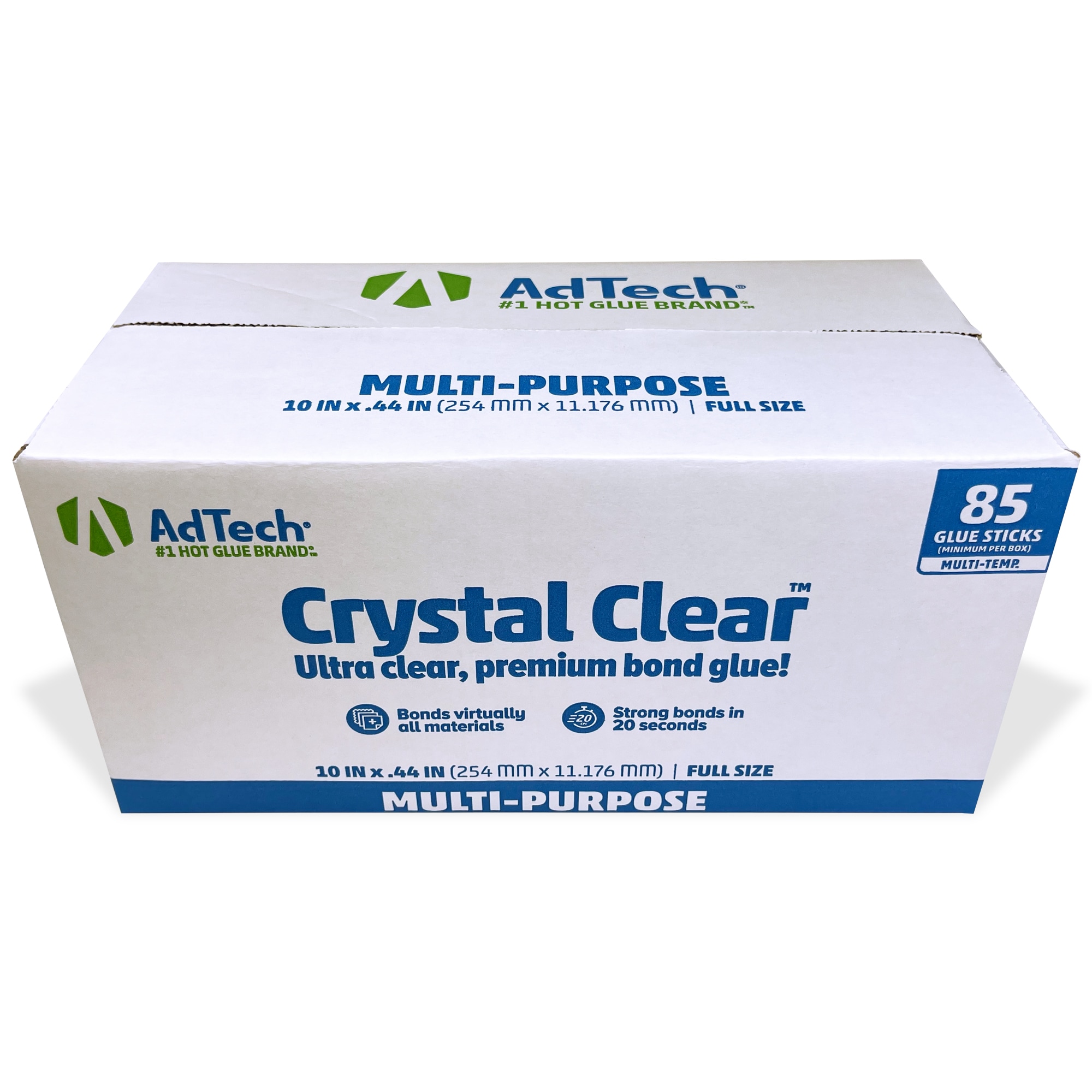 AdTech Crystal Clear Hot Glue Sticks - 10-in Full Size - 5 Pound Box -  Multi Temp - Craft Supplies in the Craft Supplies department at