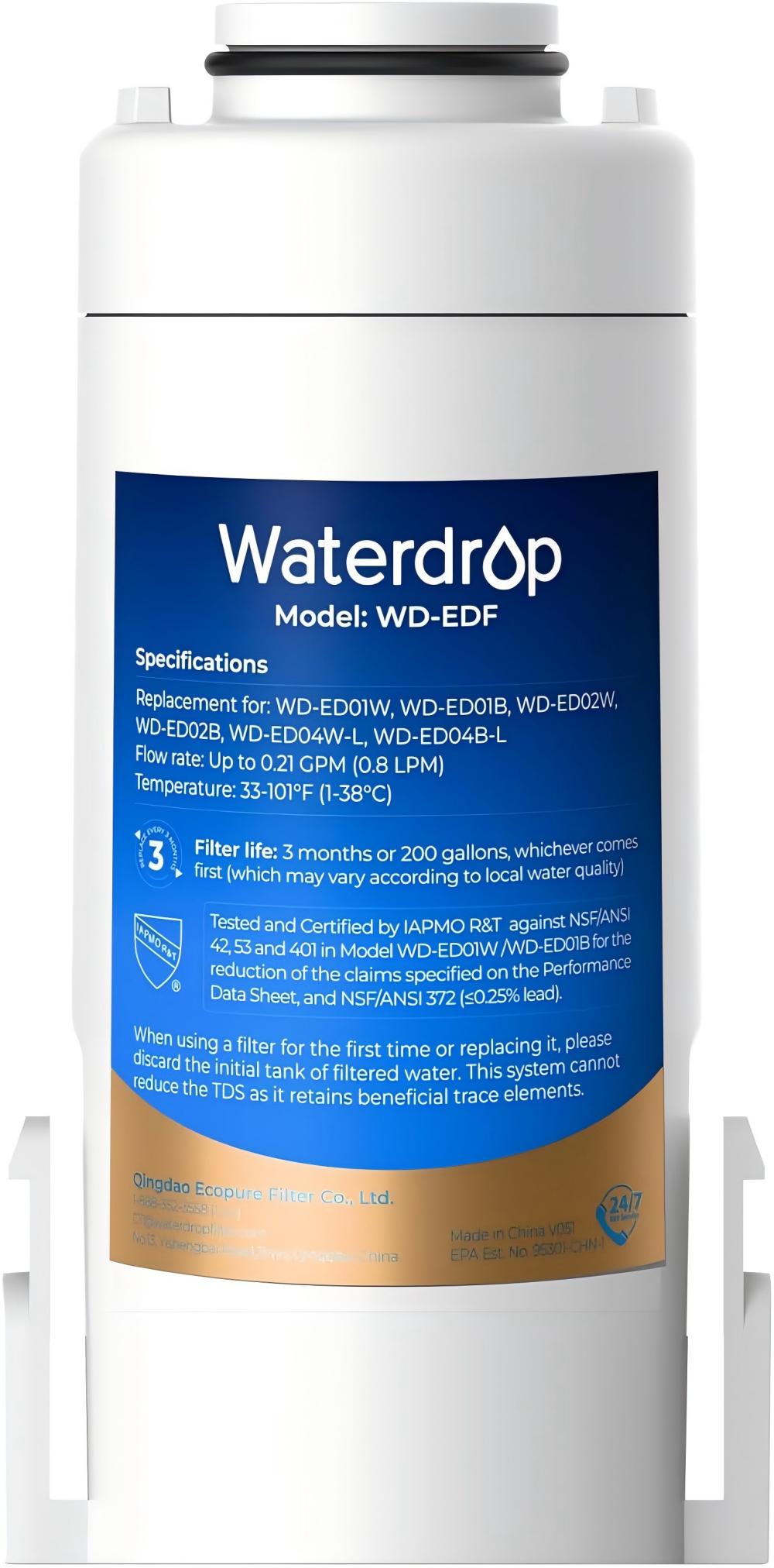 Waterdrop B-WD-EDF-1 Electirc Water Filter Pitcher Carbon block Pitcher Replacement Filter
