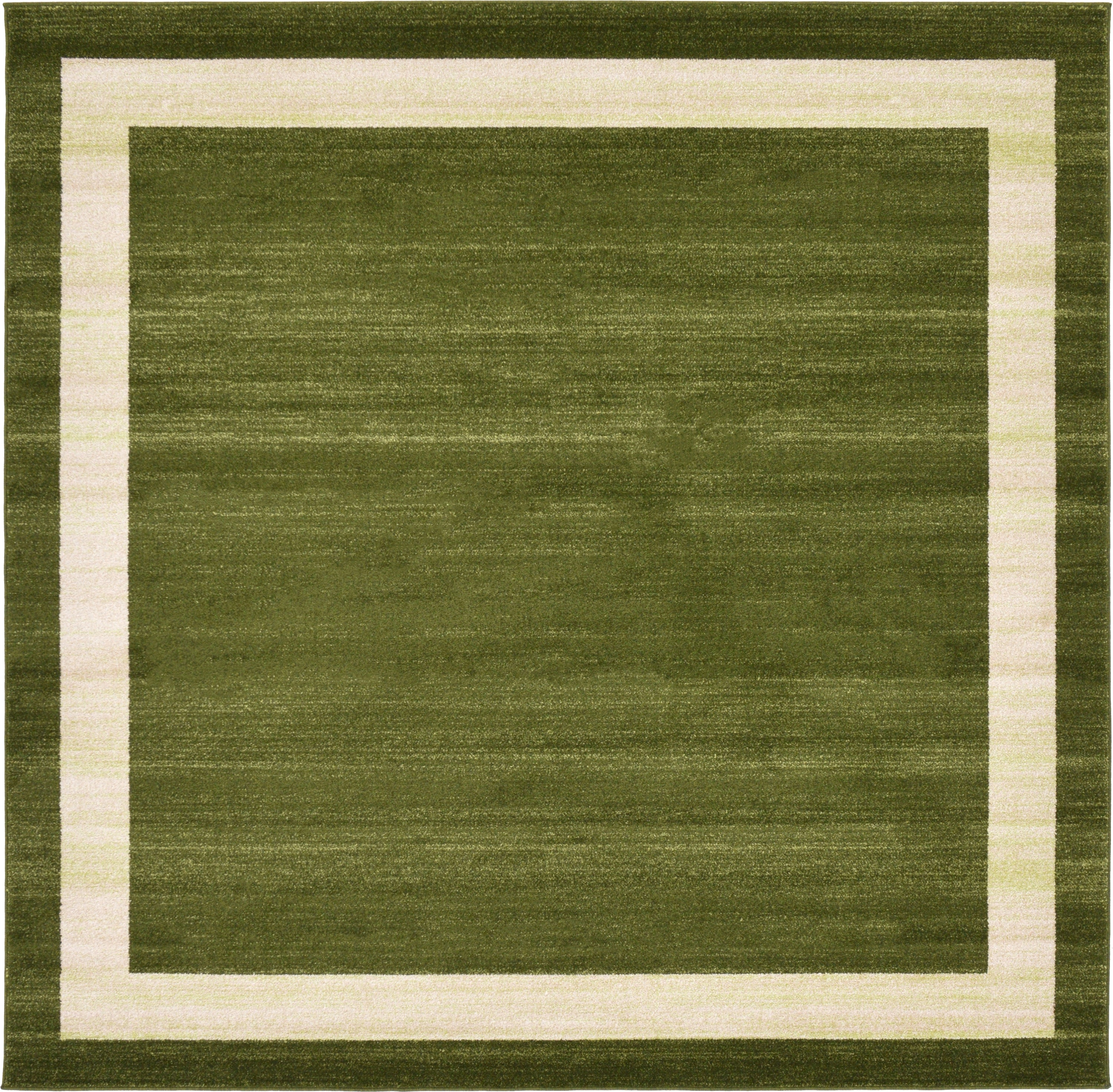 Unique Loom 3127363 Maria Del Mar 8 x 8 (ft) Loomed Polypropylene Green/Olive Square Indoor Border Industrial Area rug