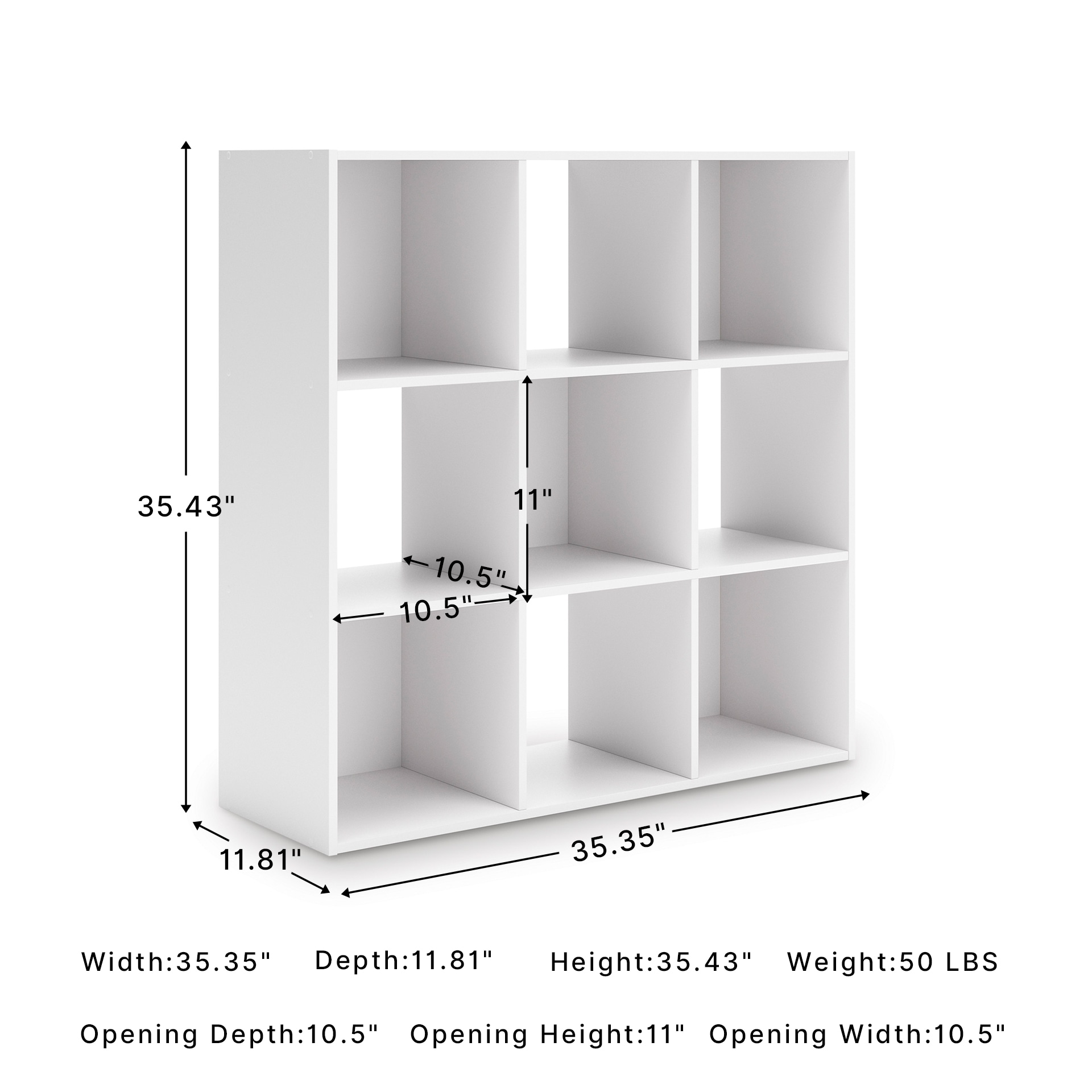 Signature Design by Ashley EA9630-3X3 Laminate-Storage-Cubes - View #2