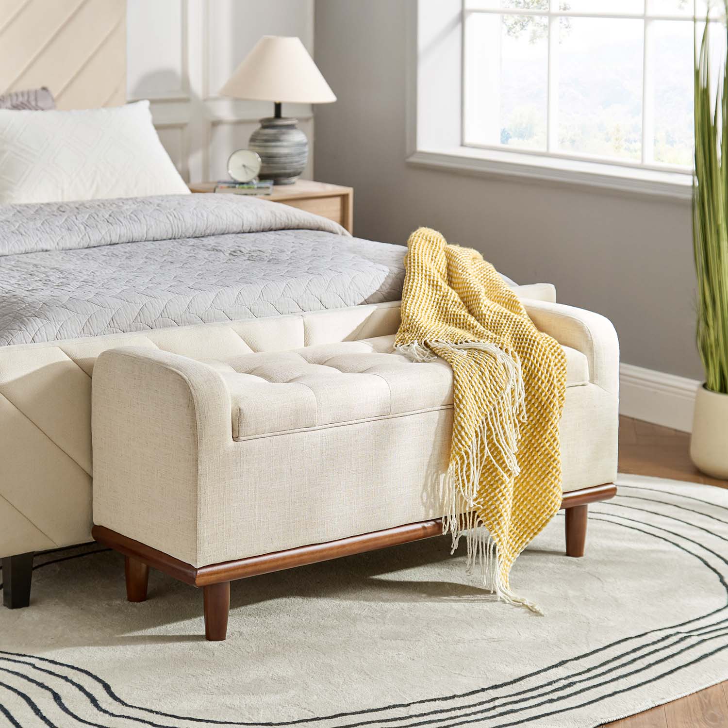 14 Karat Home BEOY0568-IVORY bench - View #2