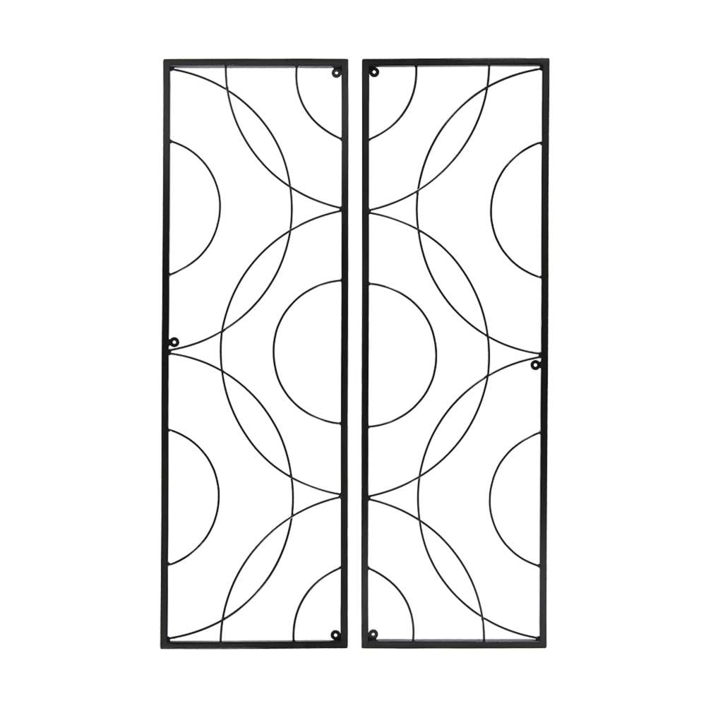 Minuteman International FT-55 13.25-Inches W x 42-Inches H Black Powder Coat Iron Garden Trellis For Climbing Plants For Cucumbers For Roses For Tomatoes