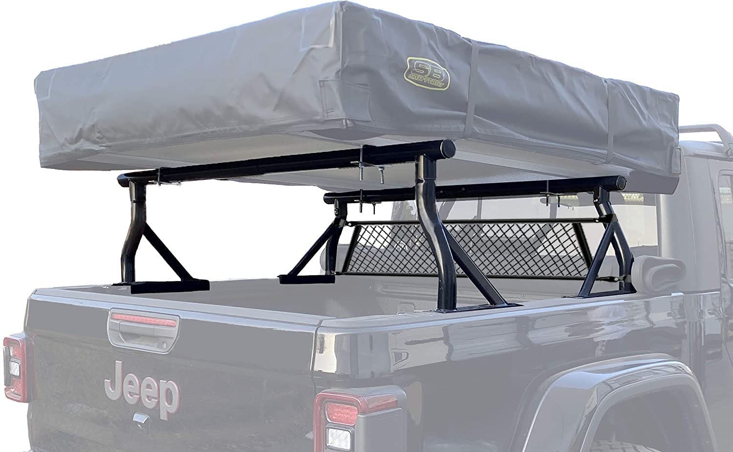 CALHOME 800 LB Steel Truck Rack w/ Window Protector, Sport Bar, Rooftop  Tent - Black, No-Drill Installation, 30-day Warranty
