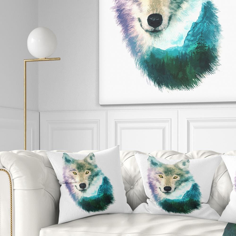 Designart CU14515-18-18 18-in x 18-in Blue Indoor Decorative Pillow
