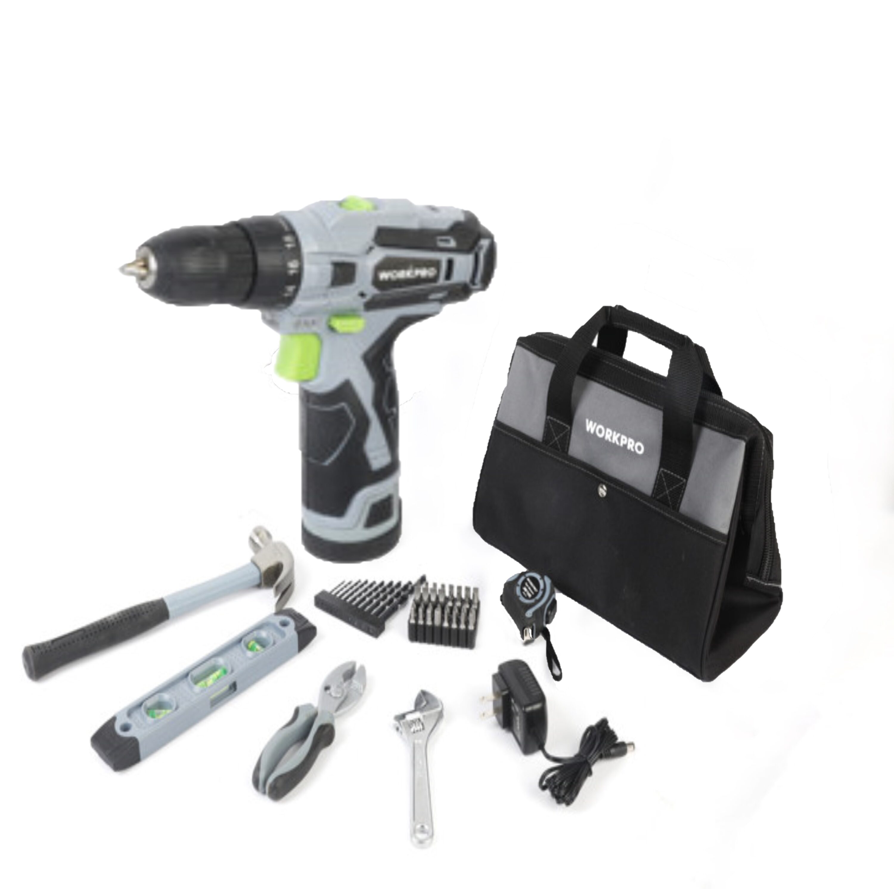 WORKPRO W241103 12-volt 6 -Tool Power Tool Combo Kit with Hard Case ( Charger Included )