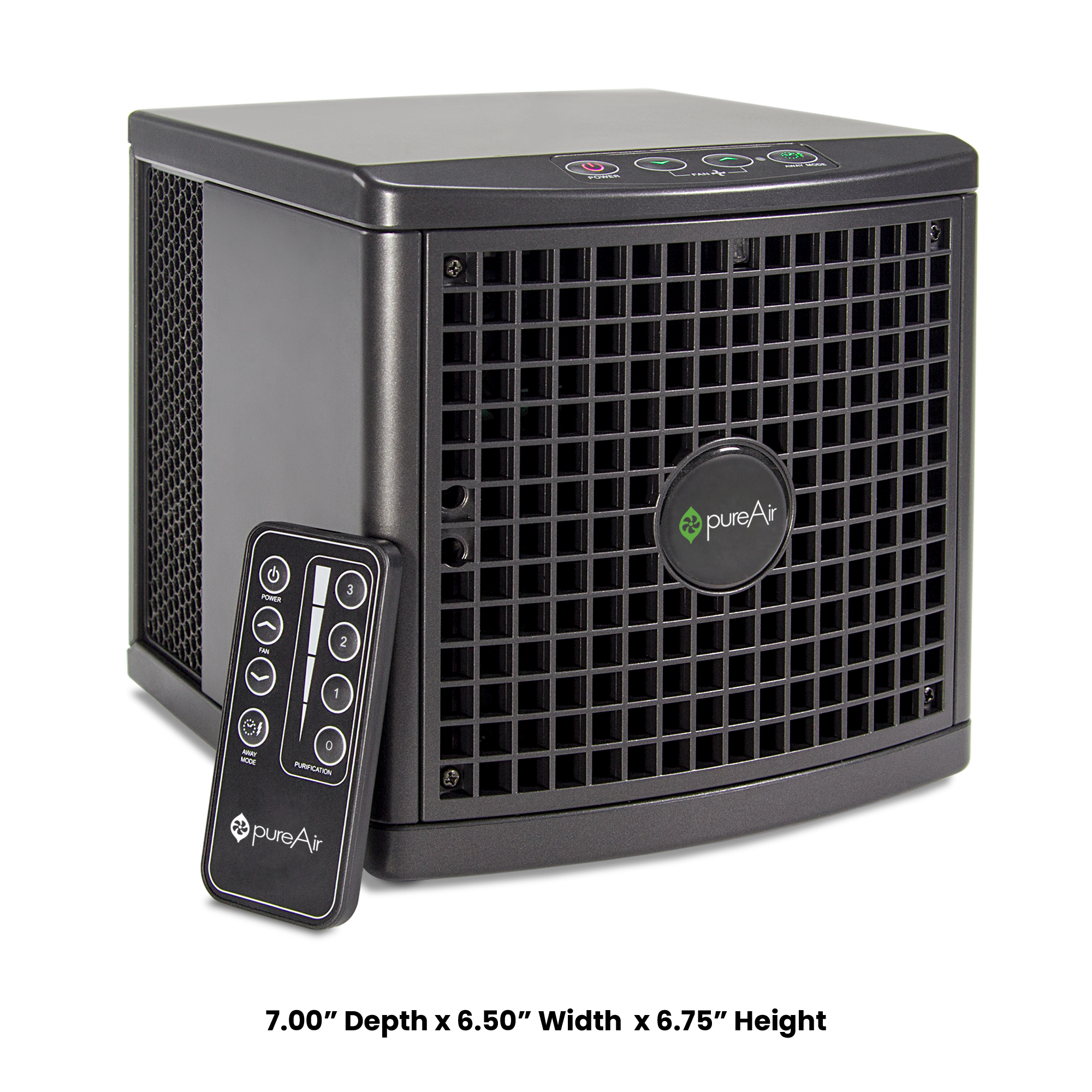 Black Table-Top Ionic HEPA Air Purifier with Remote