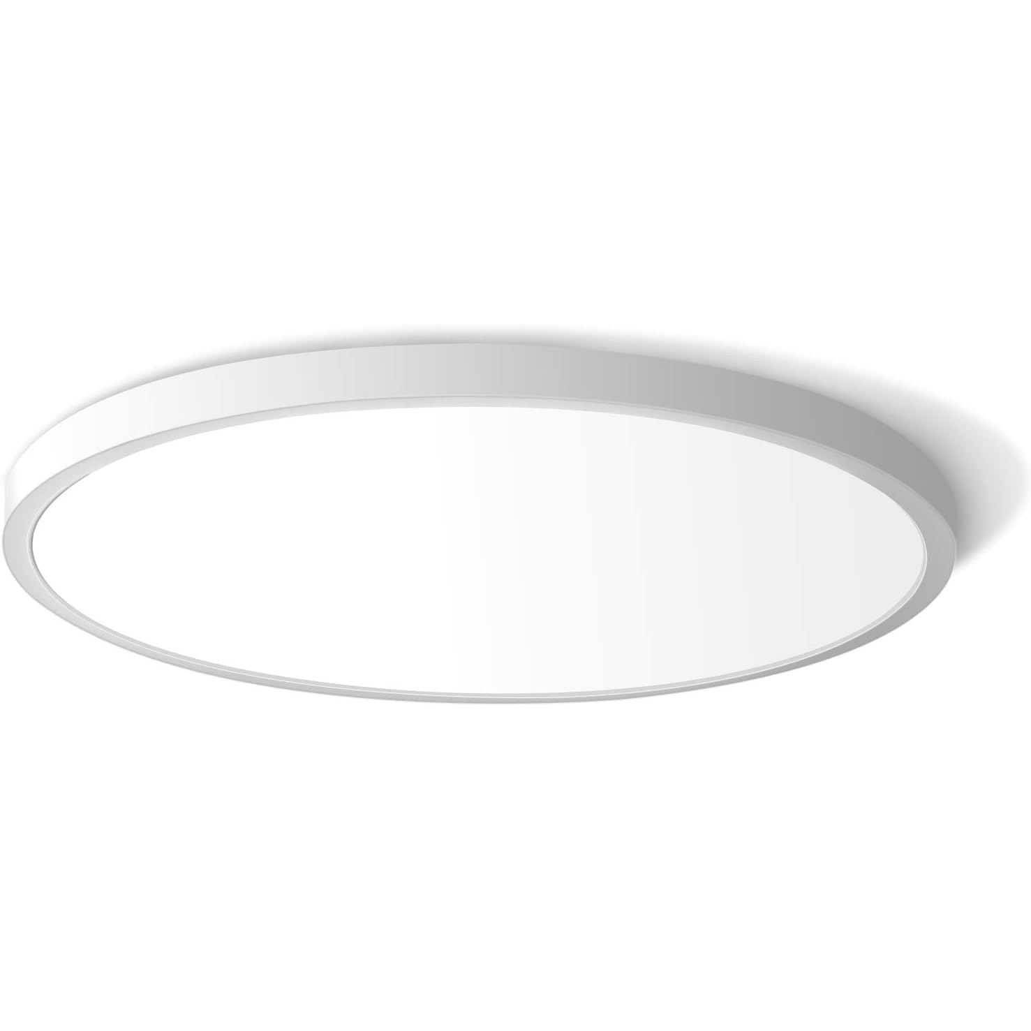 Slagawa  Daylight White 12 Inch Flat LED Ceiling Light Fixture 3200LM 24W for Bathroom Kitchen Bedroom Living Room Hallway
