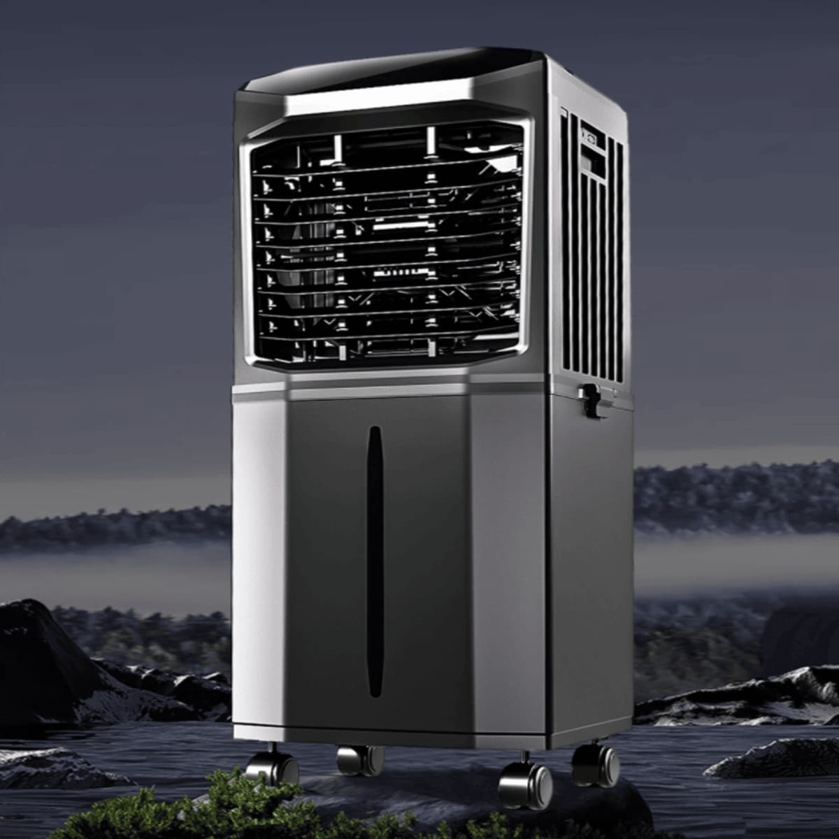 Ropilly  Portable Evaporative Air Cooler 3 in 1 Swamp Cooler 32 Inch 3 2 Gallon Tank Remote Control 60 Degree Oscillation