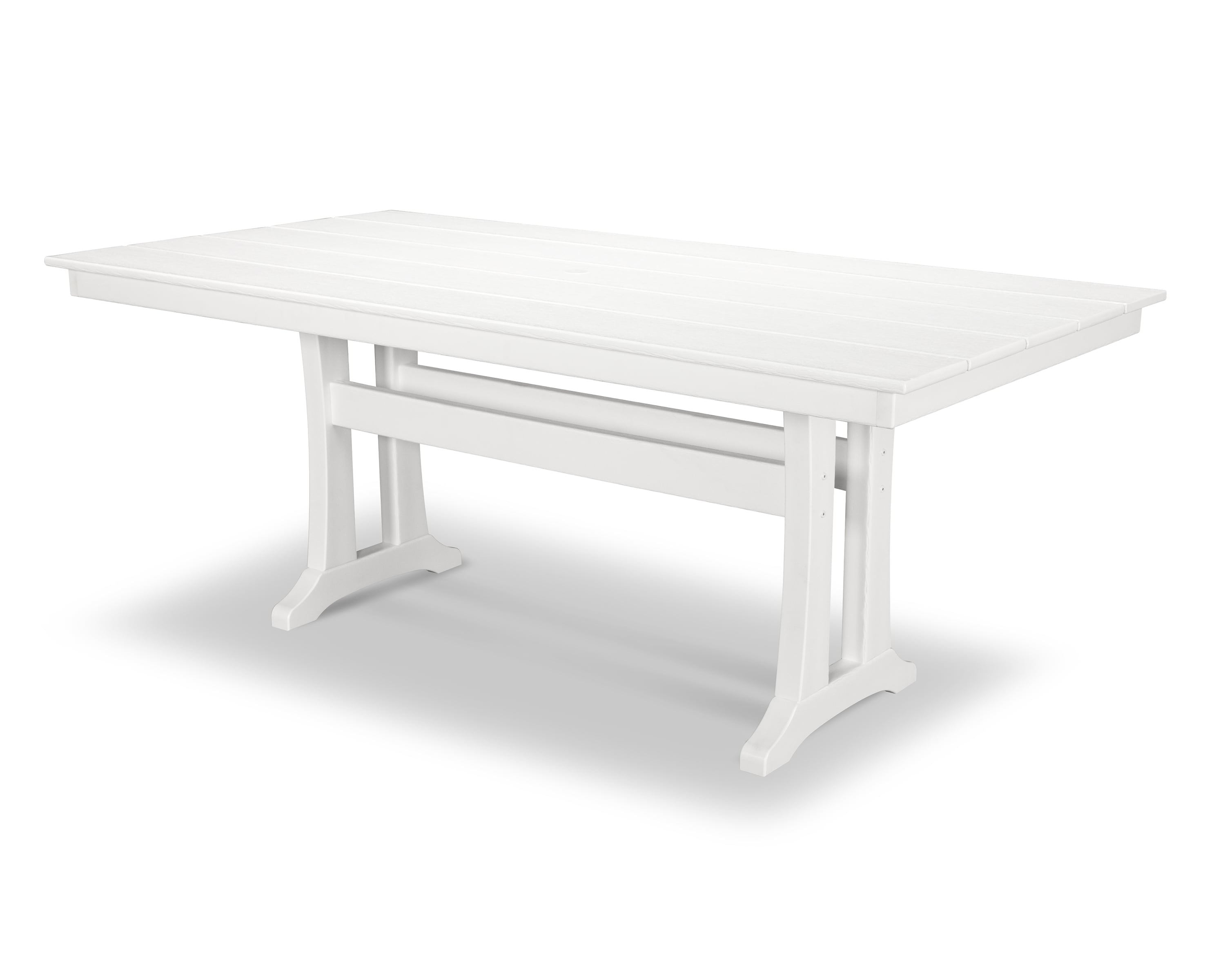 Trex Outdoor Furniture TXPL83-T1L1CW Tables Rectangle Outdoor Dining Table 37.75-in W x 72.25-in L with Umbrella Hole