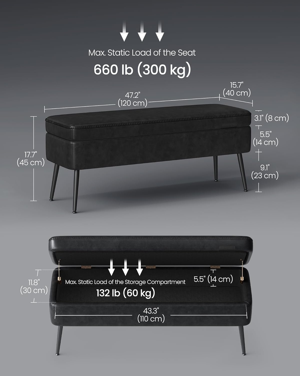 SONGMICS HOME LOM074B01 Indoor-Ottomans - View #7