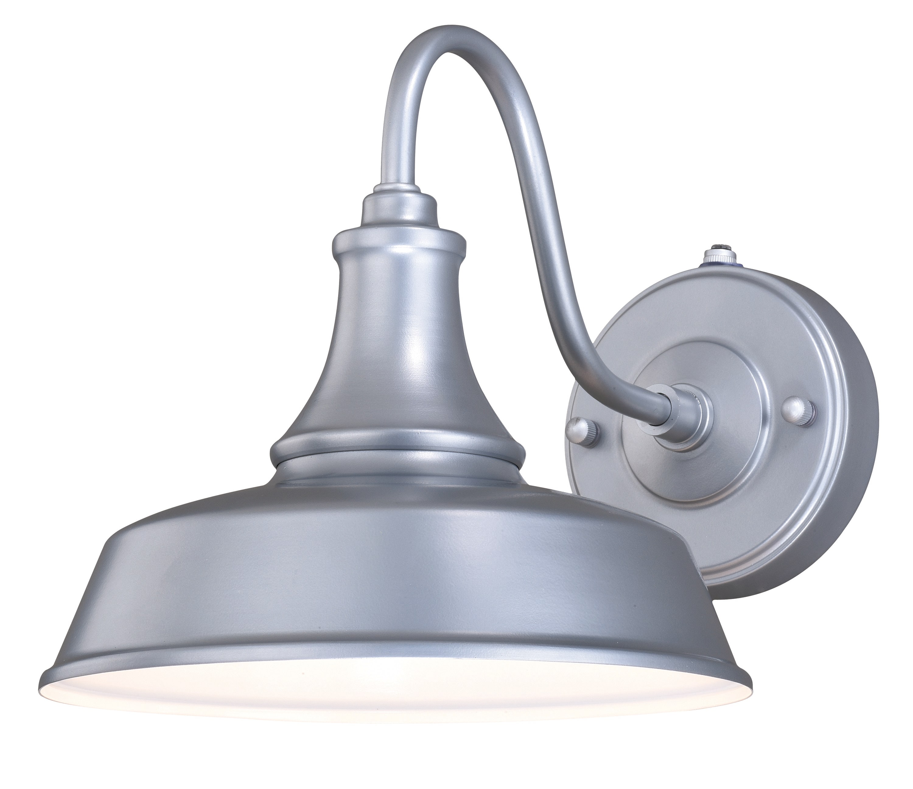 Cascadia T0370 Dorado 1 -Light 9-in H Satin Nickel Hardwired Dark Sky Dusk to Dawn Outdoor Wall Light