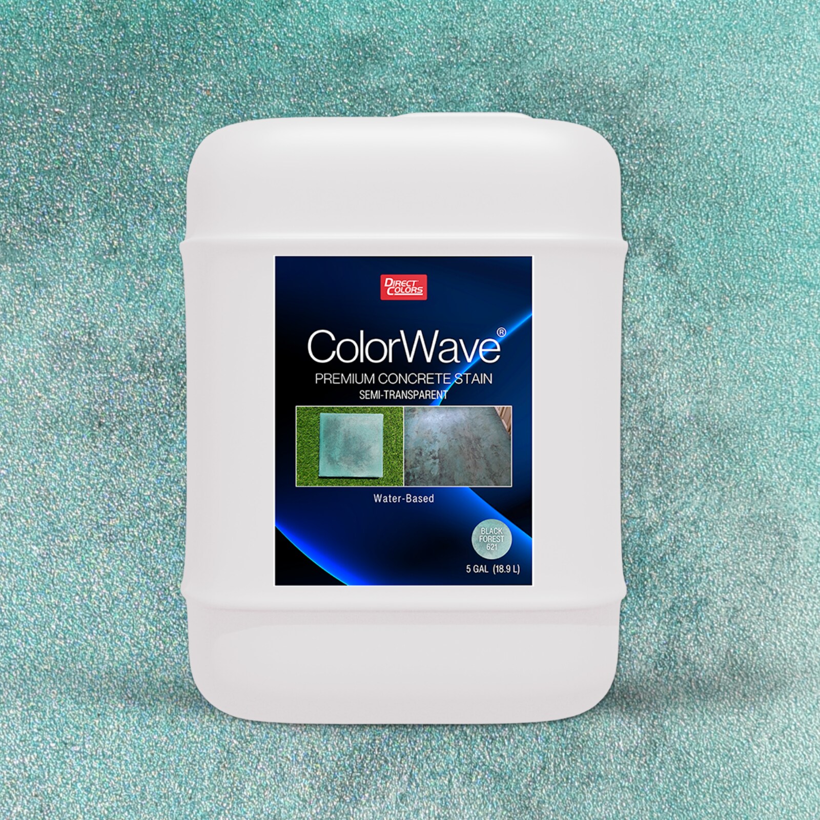 Direct Colors DC-CLW-621-5GAL ColorWave Black Forest Water-based Ready-to-use Concrete stain ( 5-gallon )