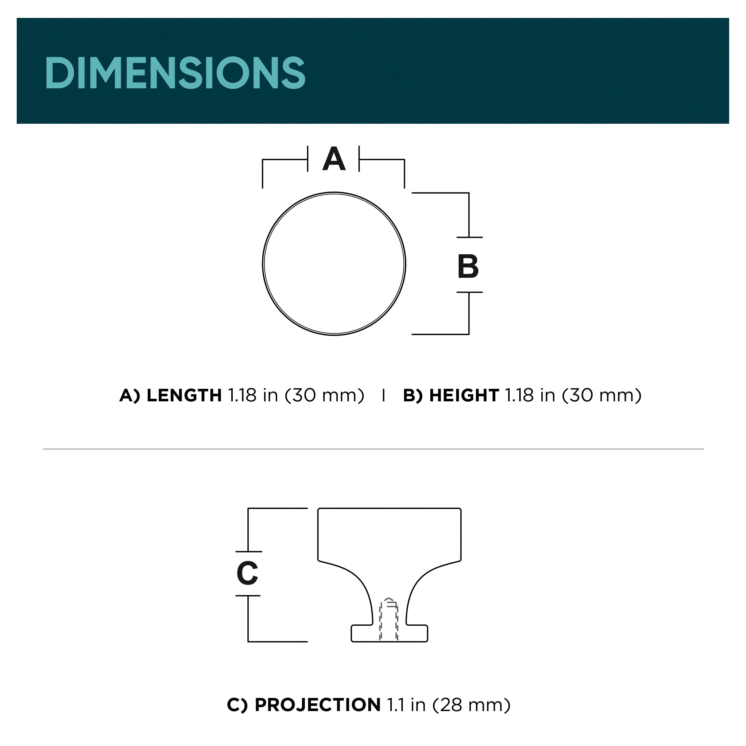 Origin 21 P45992W-FB-SP Cabinet-Knobs - View #6