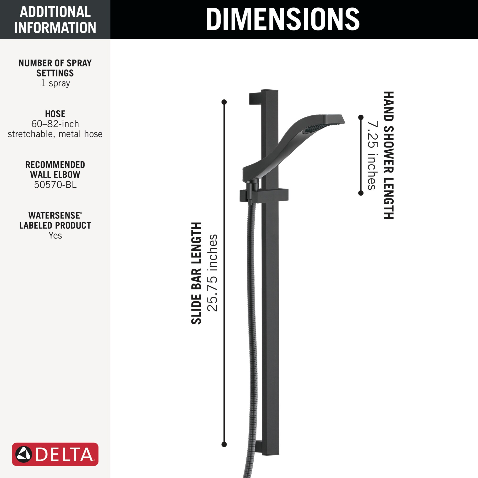 Delta 57051-BL Fixed-Showerhead - View #3