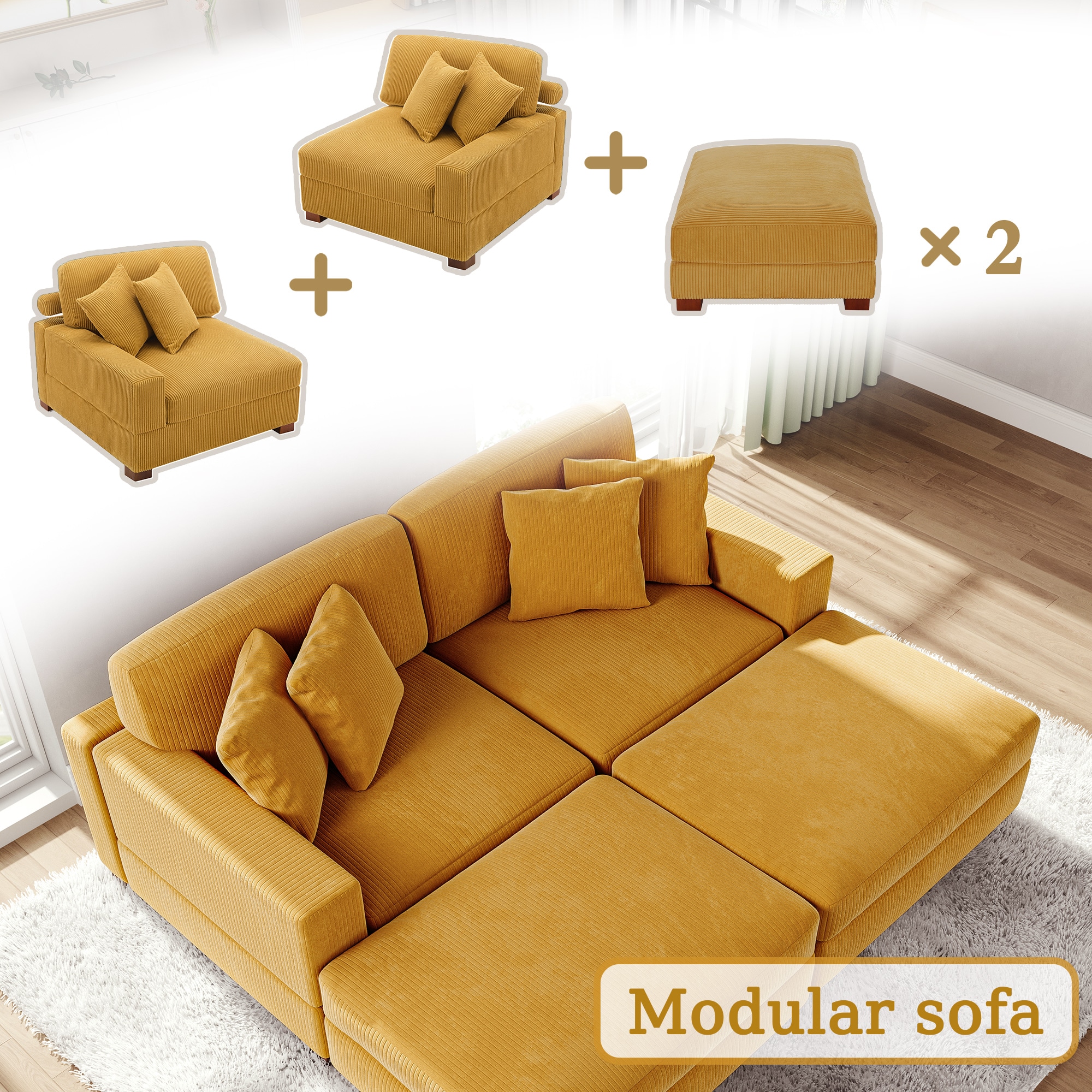 Dreamsidea CS7-ORG-L-R-OTX2 Sofas-Loveseats - View #4