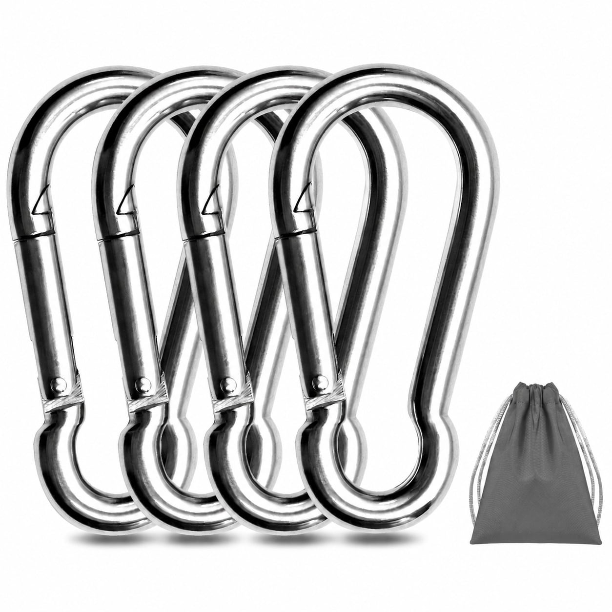 Mikiotto Heavy Duty Carabiner Clips 4 Pack Large Snap Hooks 3 Inch ...