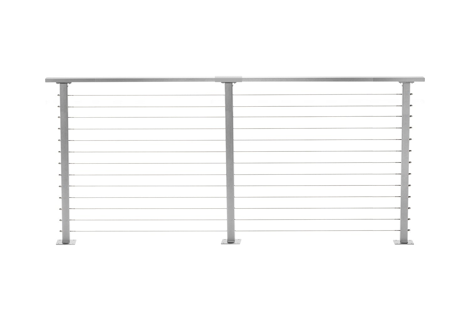 CityPost CP-8-G-D-42 Deck Mount 8-ft x 42-in Grey Steel Deck Cable Rail Kit