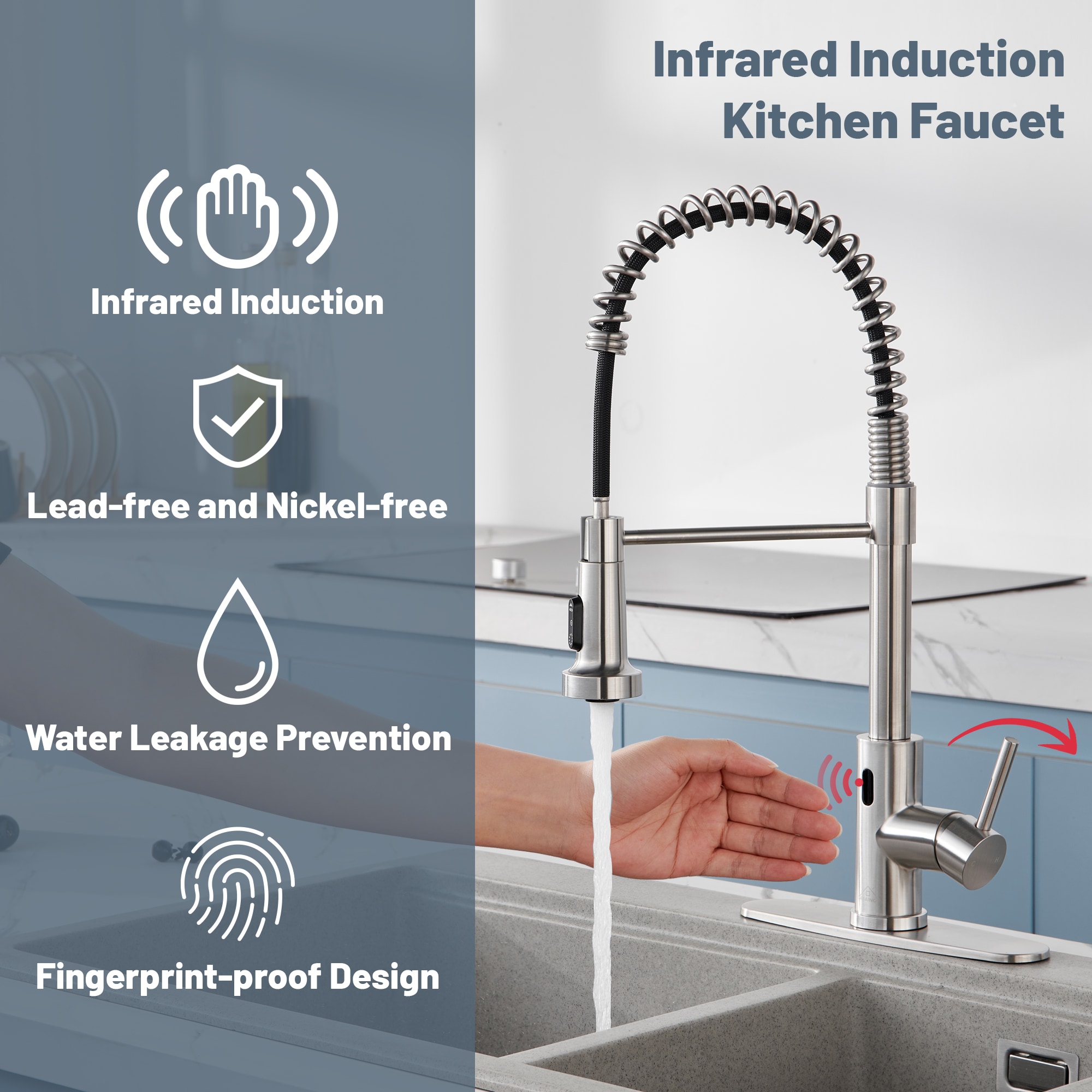 Mondawe OR-91NSKF-DG Kitchen-Faucets - View #2