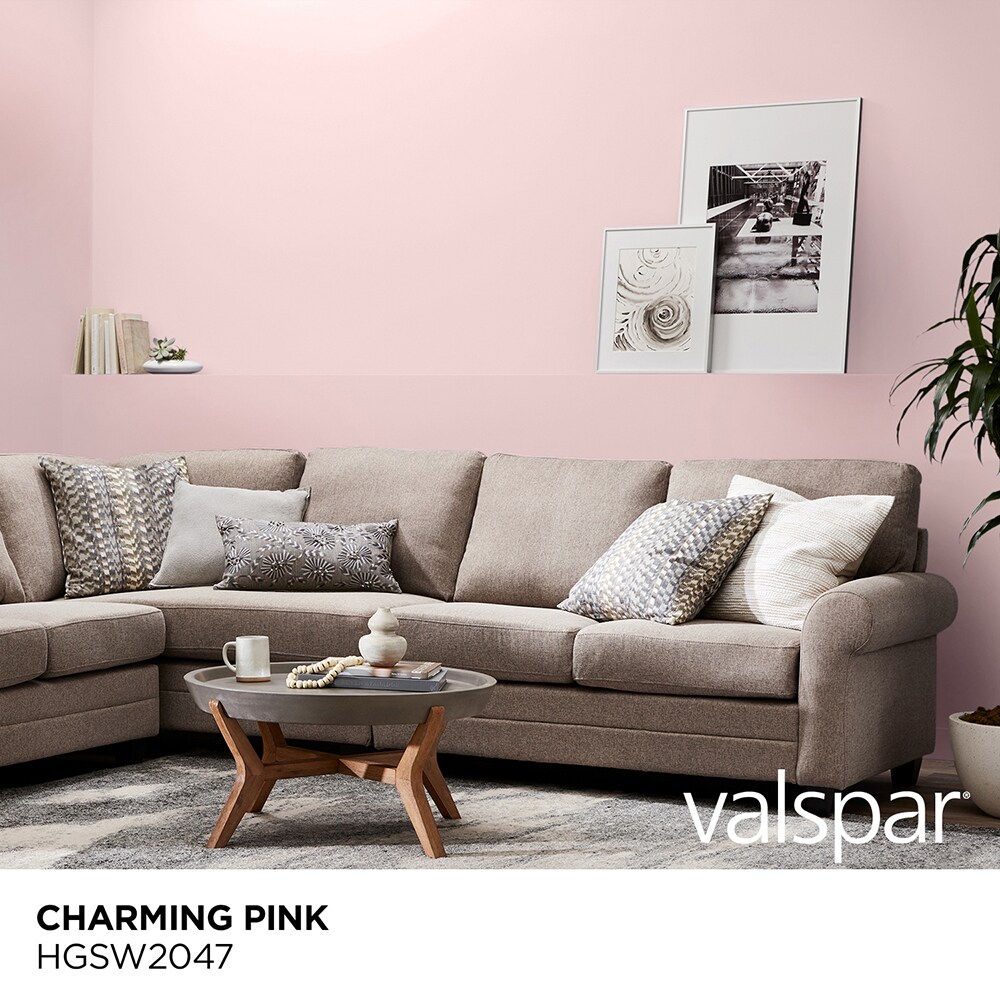 Valspar Signature Semi-gloss Cosmic Pink 1001-1a Latex Interior Paint +  Primer (1-quart) in the Interior Paint department at