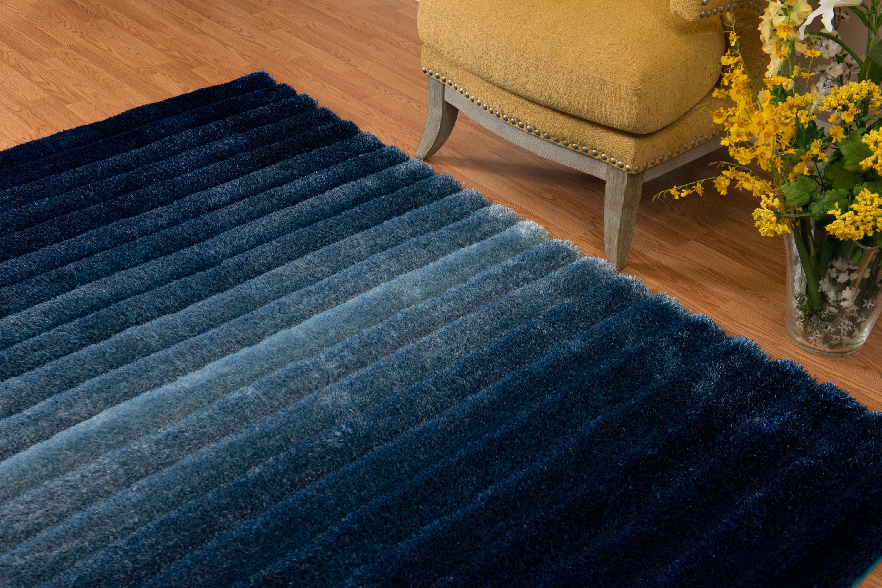 United Weavers Of America 2100 20760 58 Finesse 5 x 7 (ft) Polyester Blue Rectangular Indoor Geometric Area rug