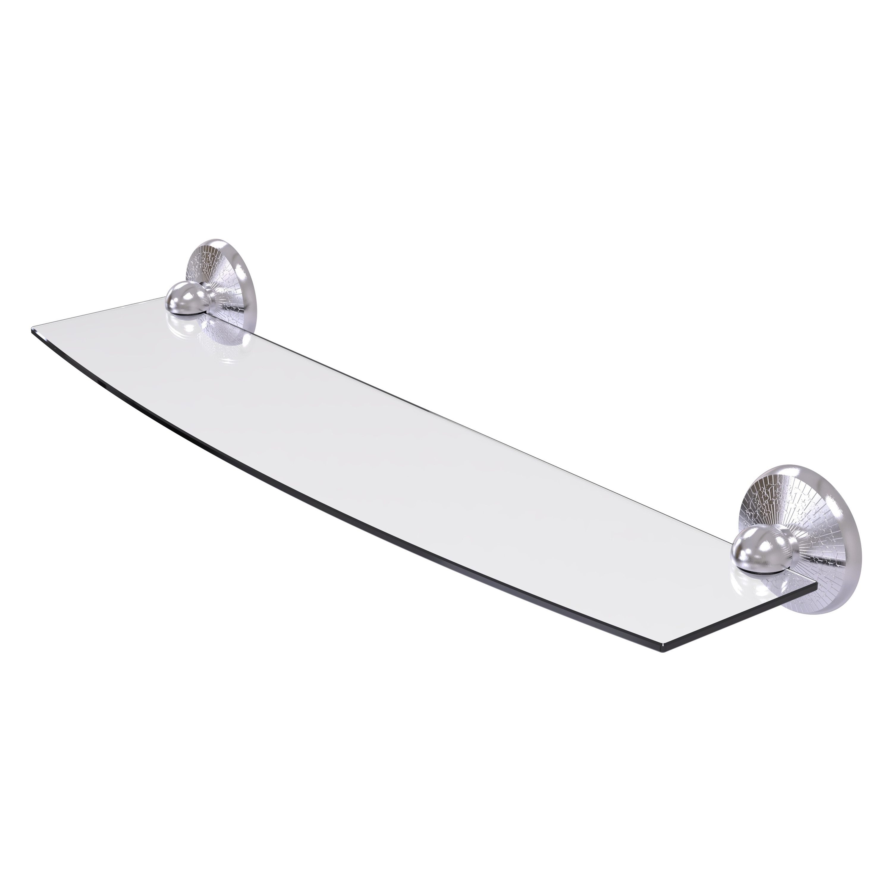 Allied Brass PMC-33/24-SCH Prestige Monte Carlo Satin Chrome Wall mount Bathroom Shelf ( 24-in x 3-in x 5-in )