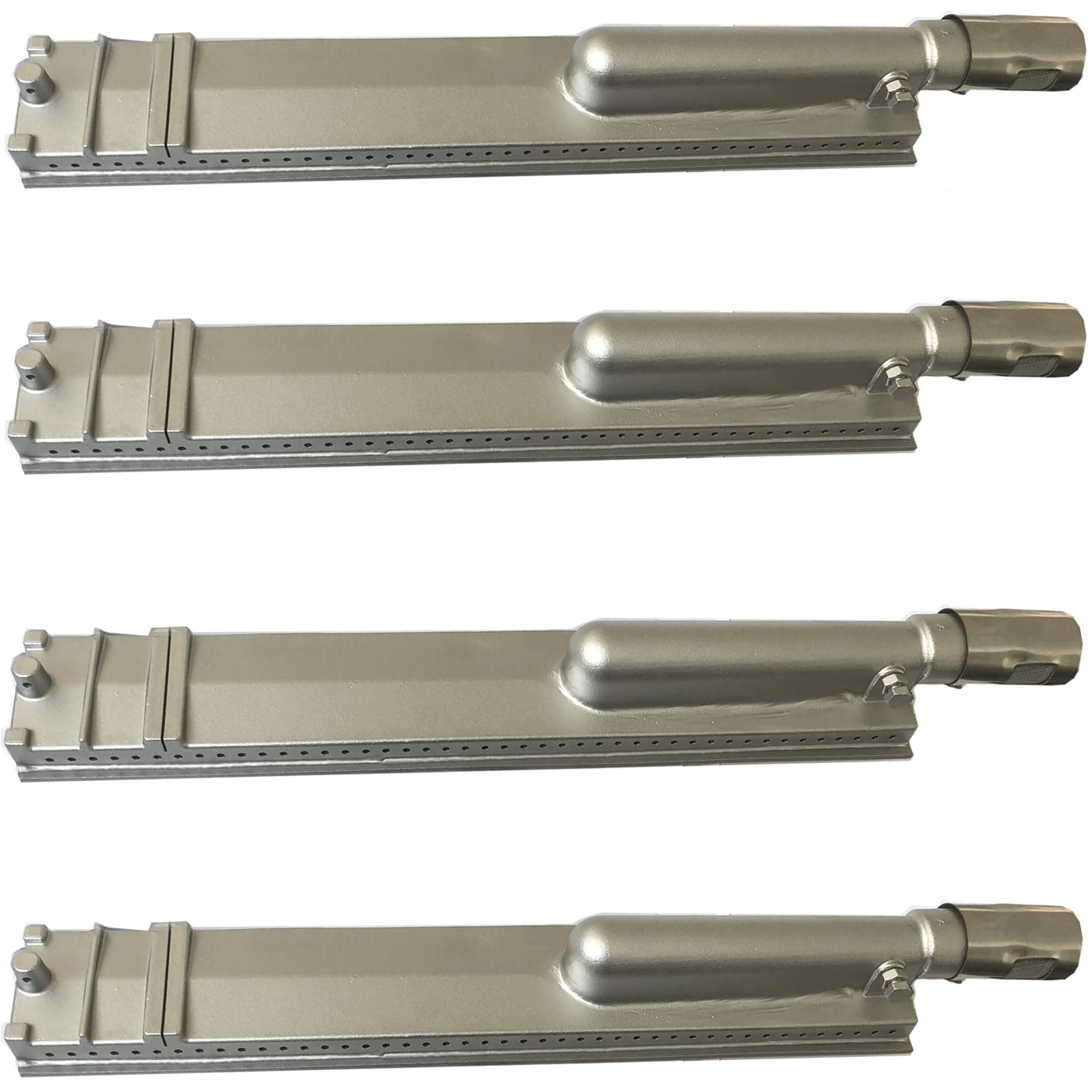 JVFCXXV  4 pcs Cast Stainless Steel BBQ Grill Burners 16 Inch Replacement Parts for Gas Grills Fits Multiple Models Upgraded Air Regulator Heavy