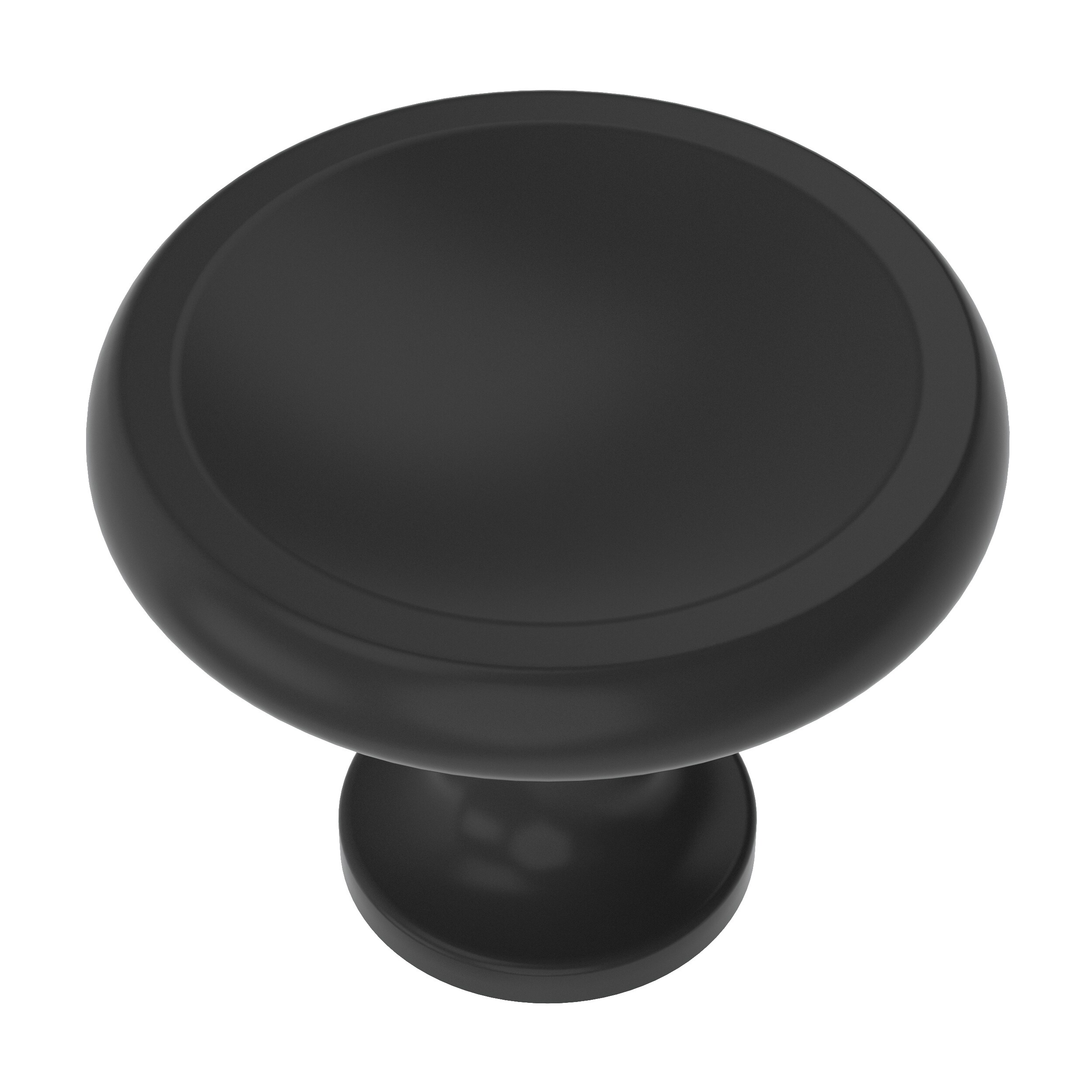 Style Selections 1 1 4 In Matte Black Round Modern Cabinet Knob 10   66184089 