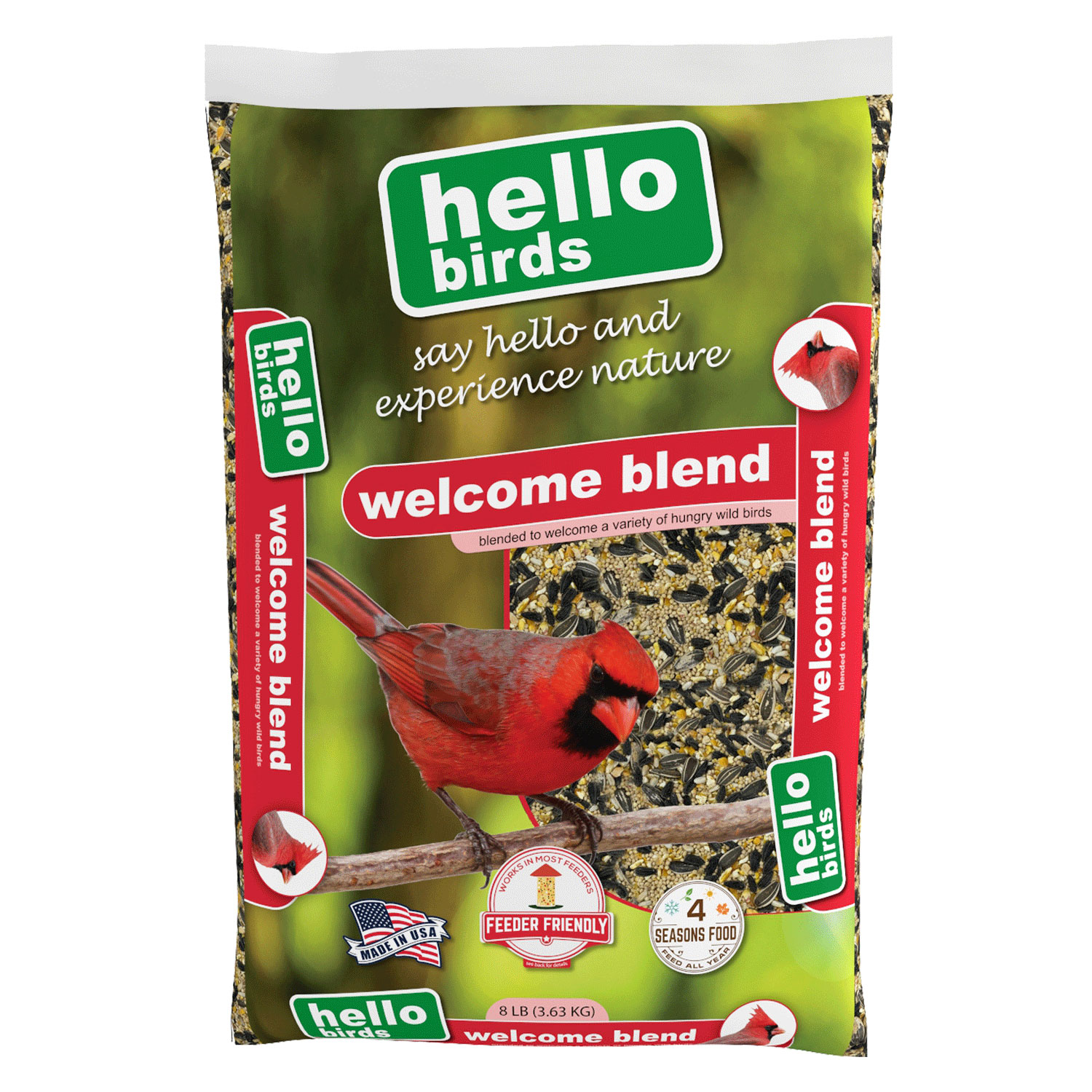 Red River Commodities 009564 Hello Birds Welcome Blend Wild Bird Seed (blend) Bird seed 8 Pound(s)