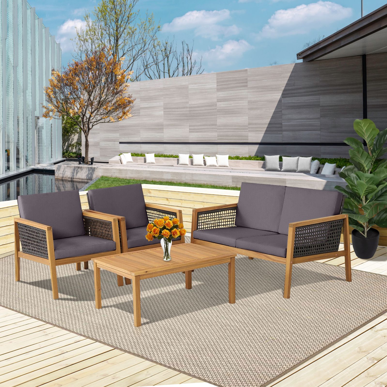 WELLFOR OUS69144GR+ Patio-Conversation-Sets - View #5