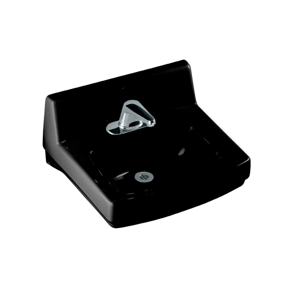 KOHLER 2032-7 Greenwich Vitreous china Wall-mount Rectangular Traditional Black Black Bathroom Sink ( 20.7500-Inches x 18.2500-Inches )