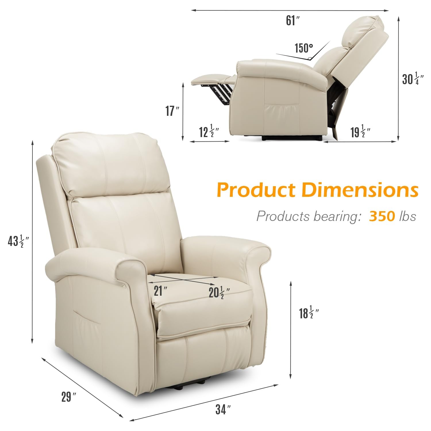 AECOJOY 13079UWH-LS01 recliners - View #2